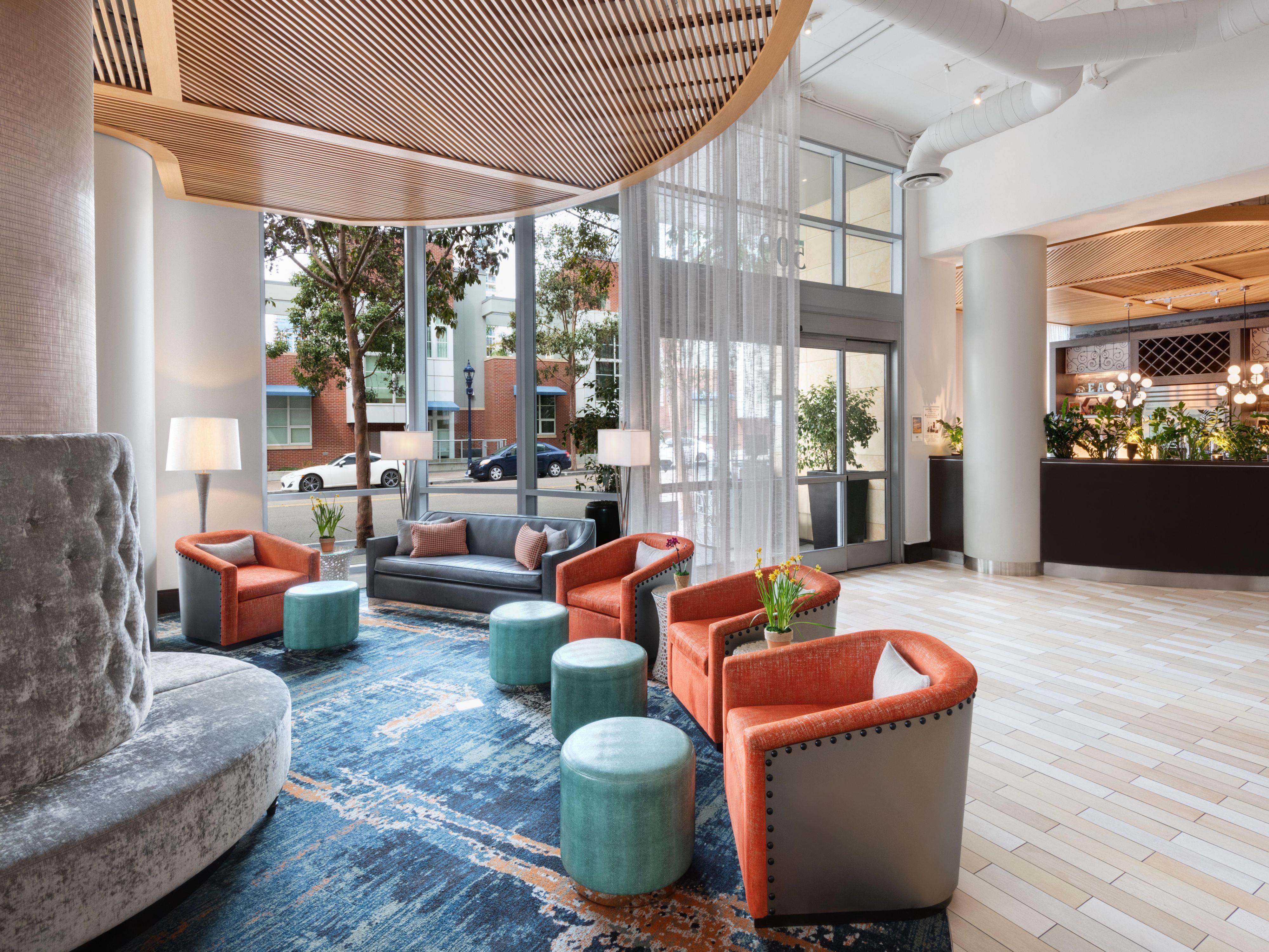 Our spacious hotel lobby welcomes you.