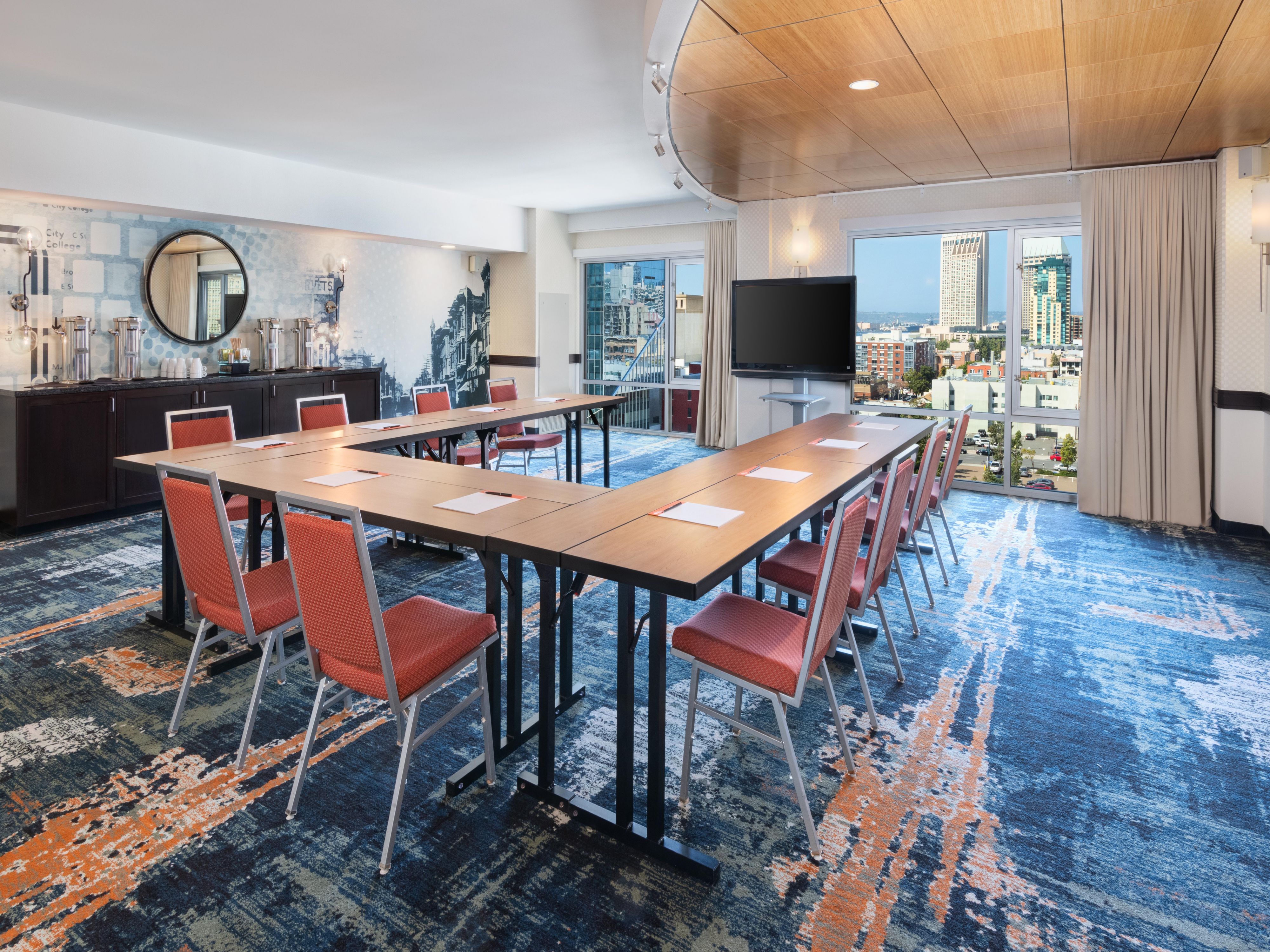 meeting room with u shaped table