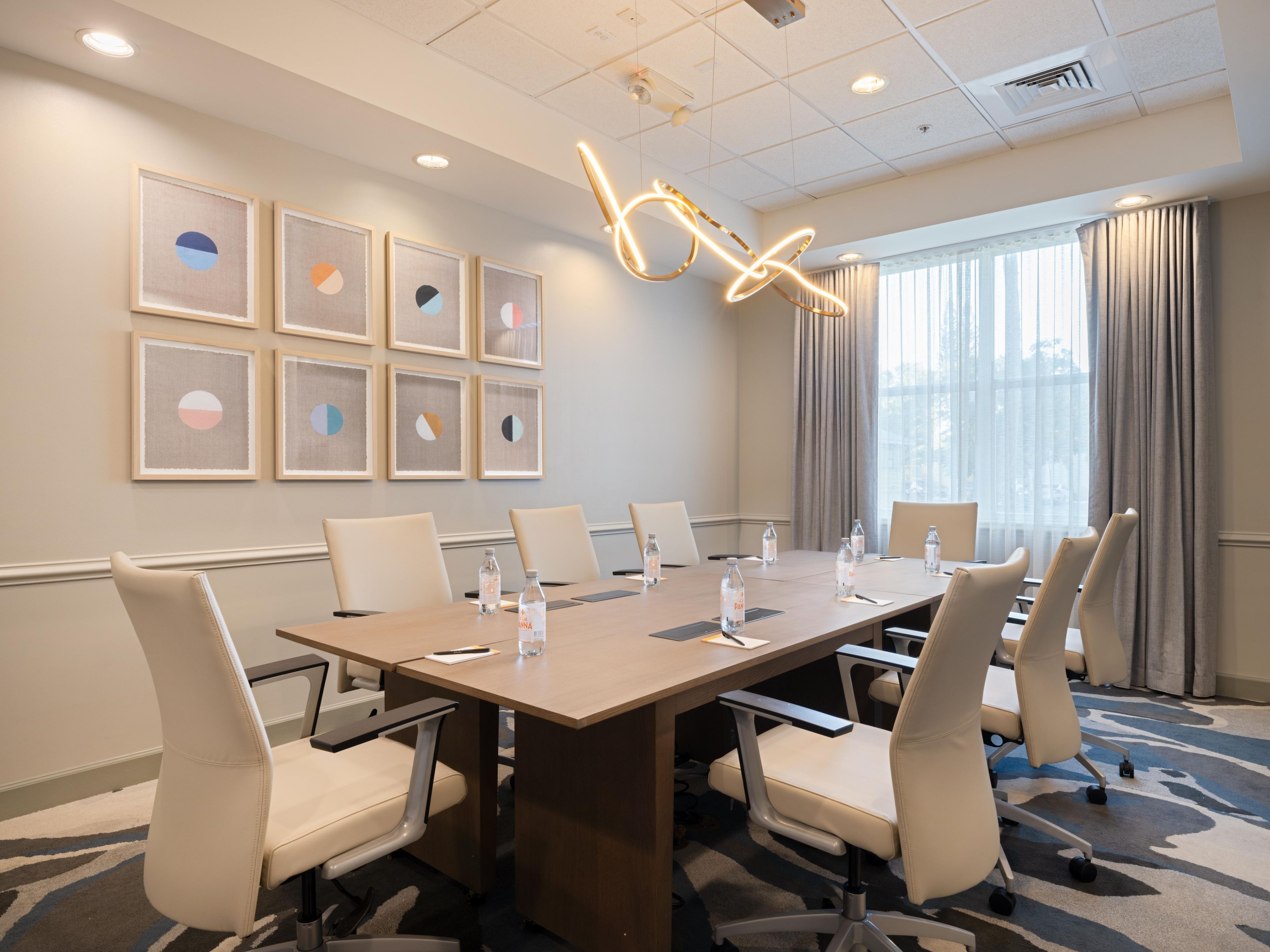 Table set up in board room