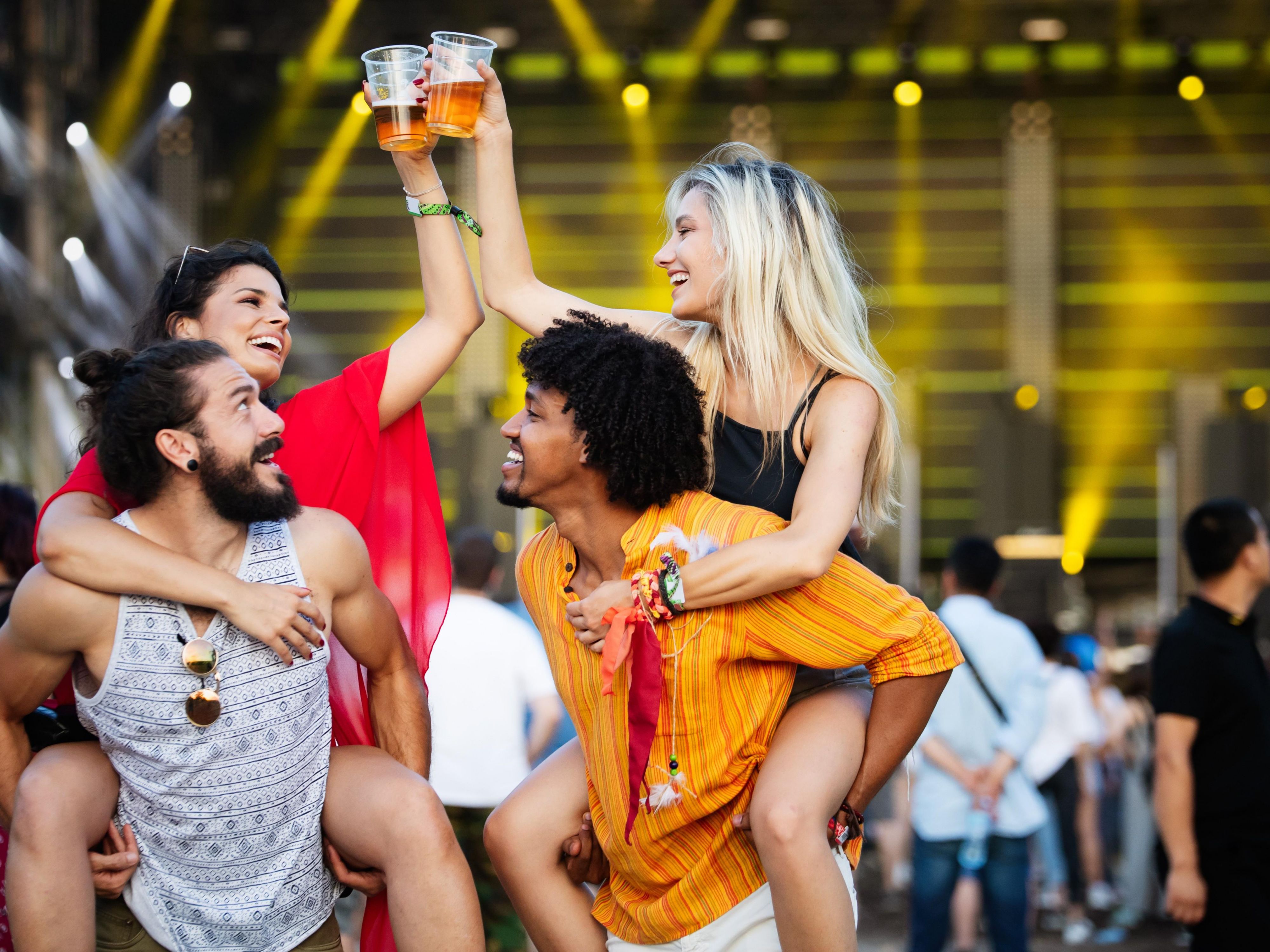 couple at a festival