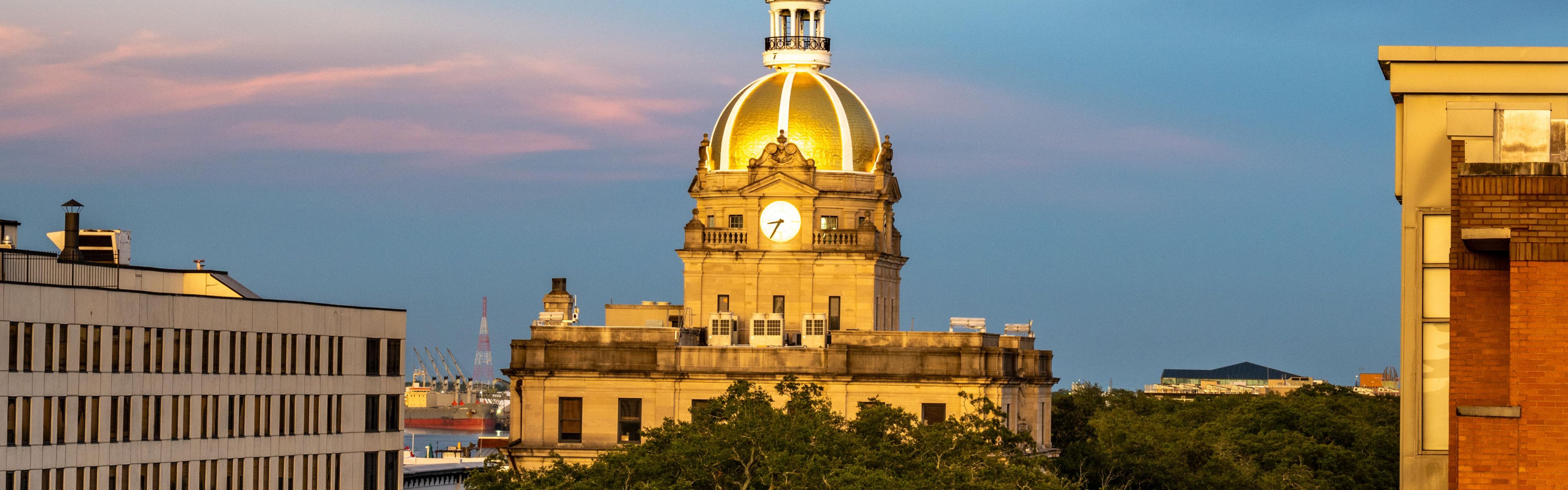 Take in Savannah's skyline and its distinctive golden dome.