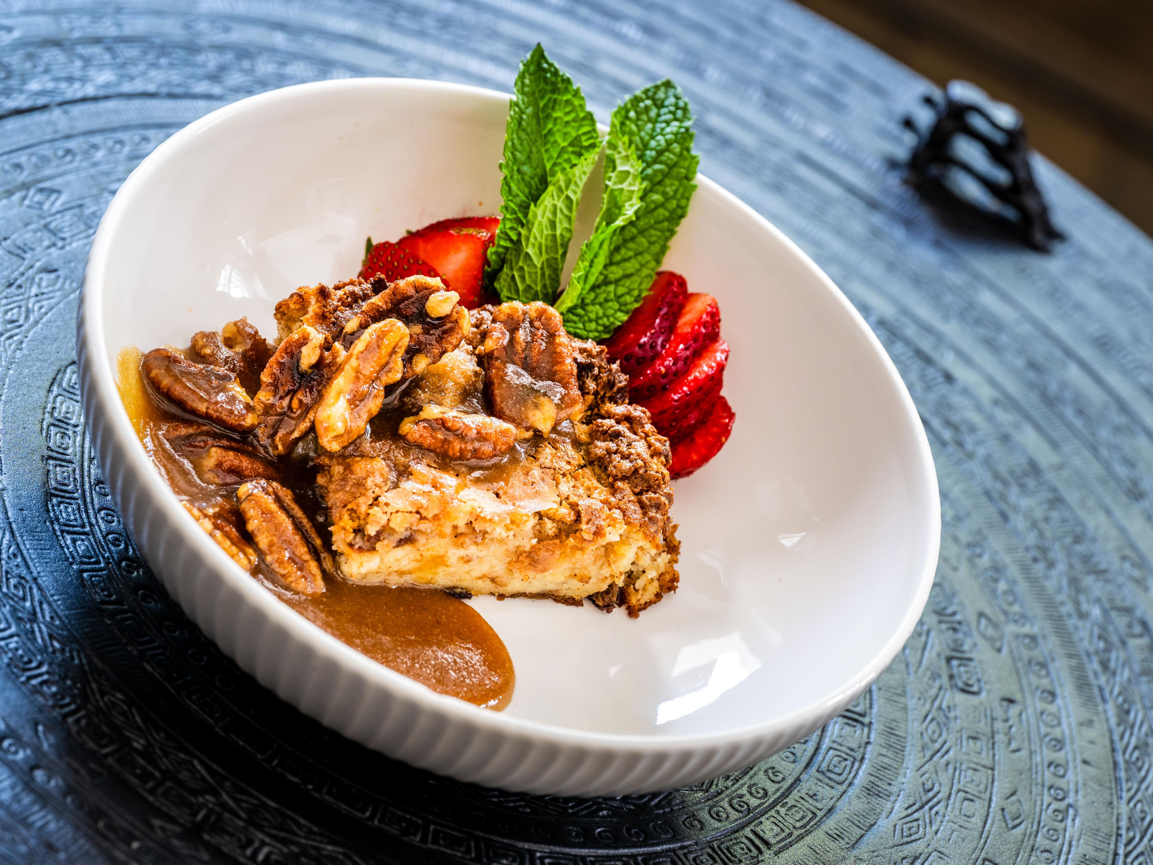 Save room for the chef's special bread pudding.