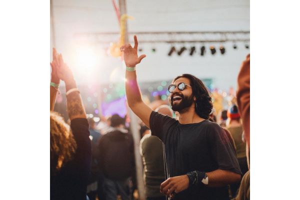 Man enjoying a concert