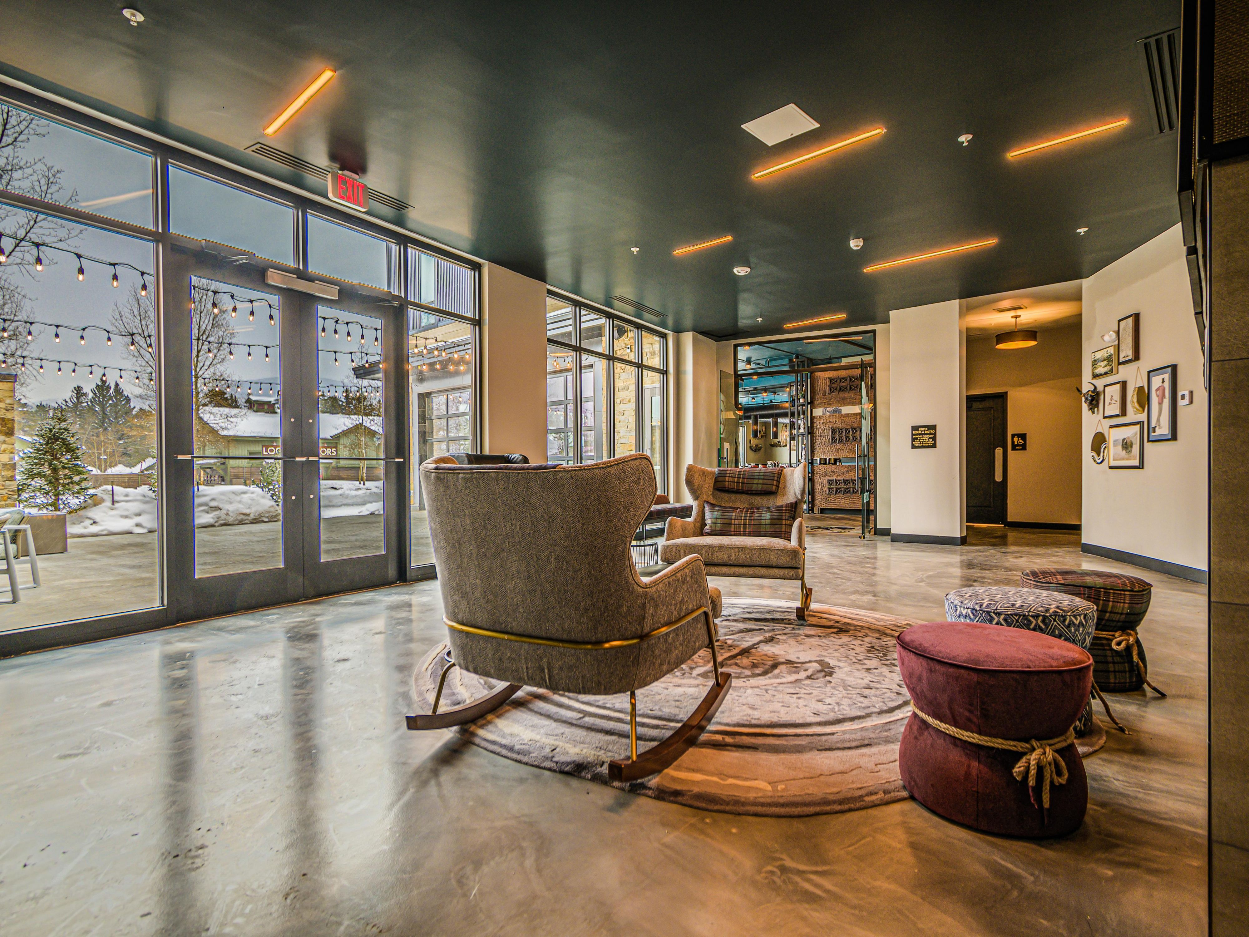 Our Lobby Lounge Features Mountain Modern Furniture To Delight