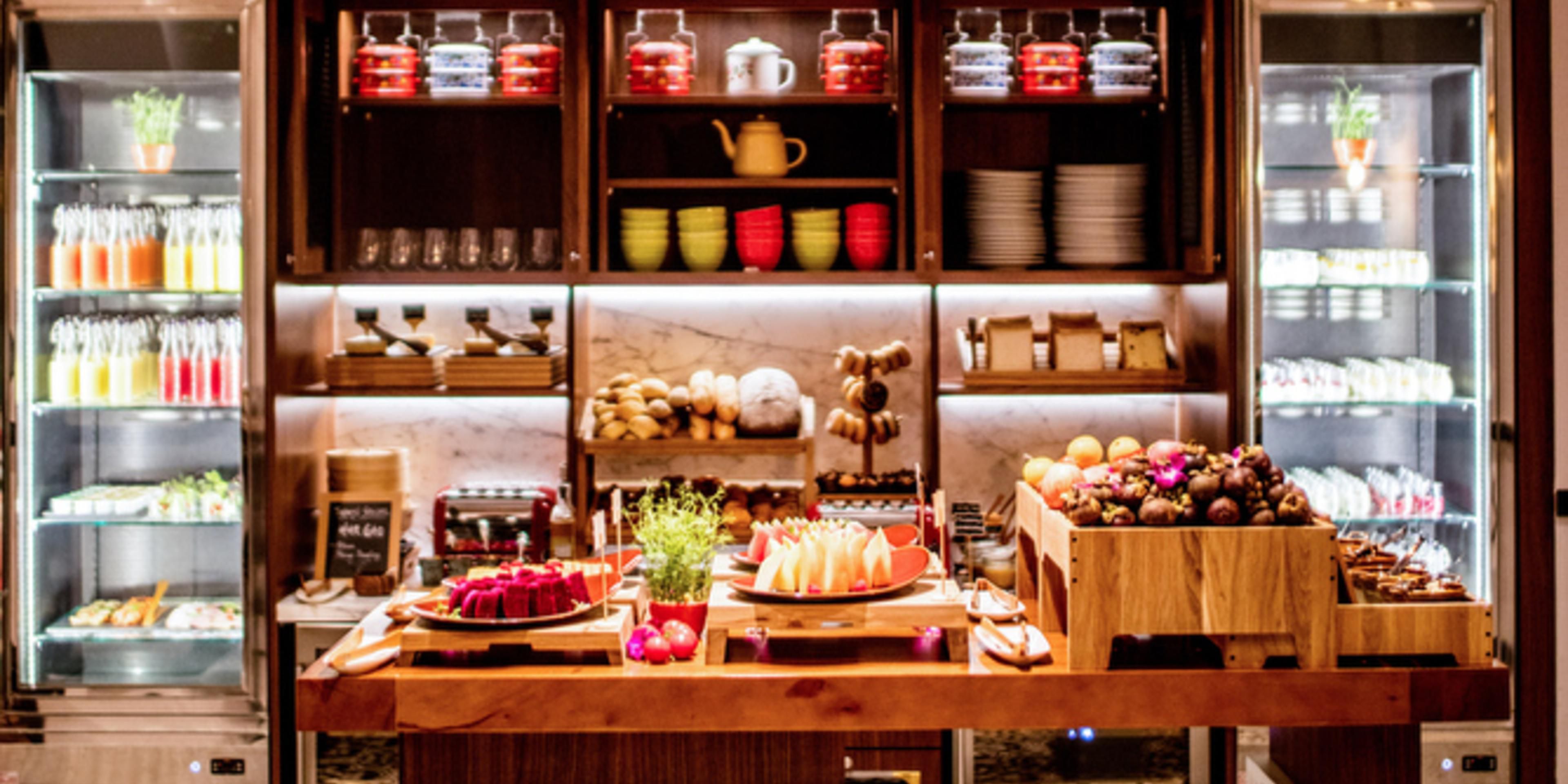 Continental breakfast pantry at Baba Chews Bar and Eatery