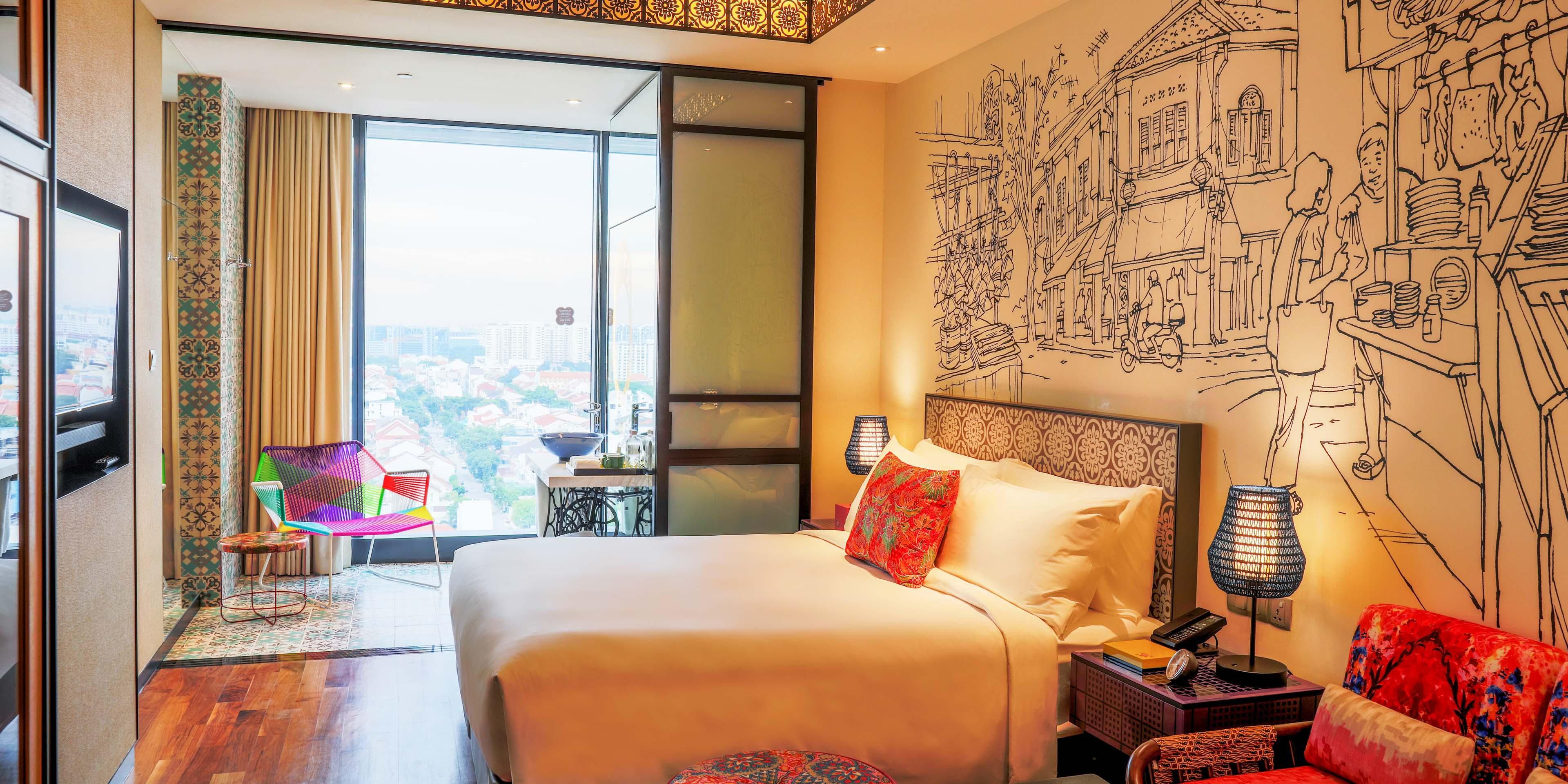 A contemporary space with a vibrant vibe