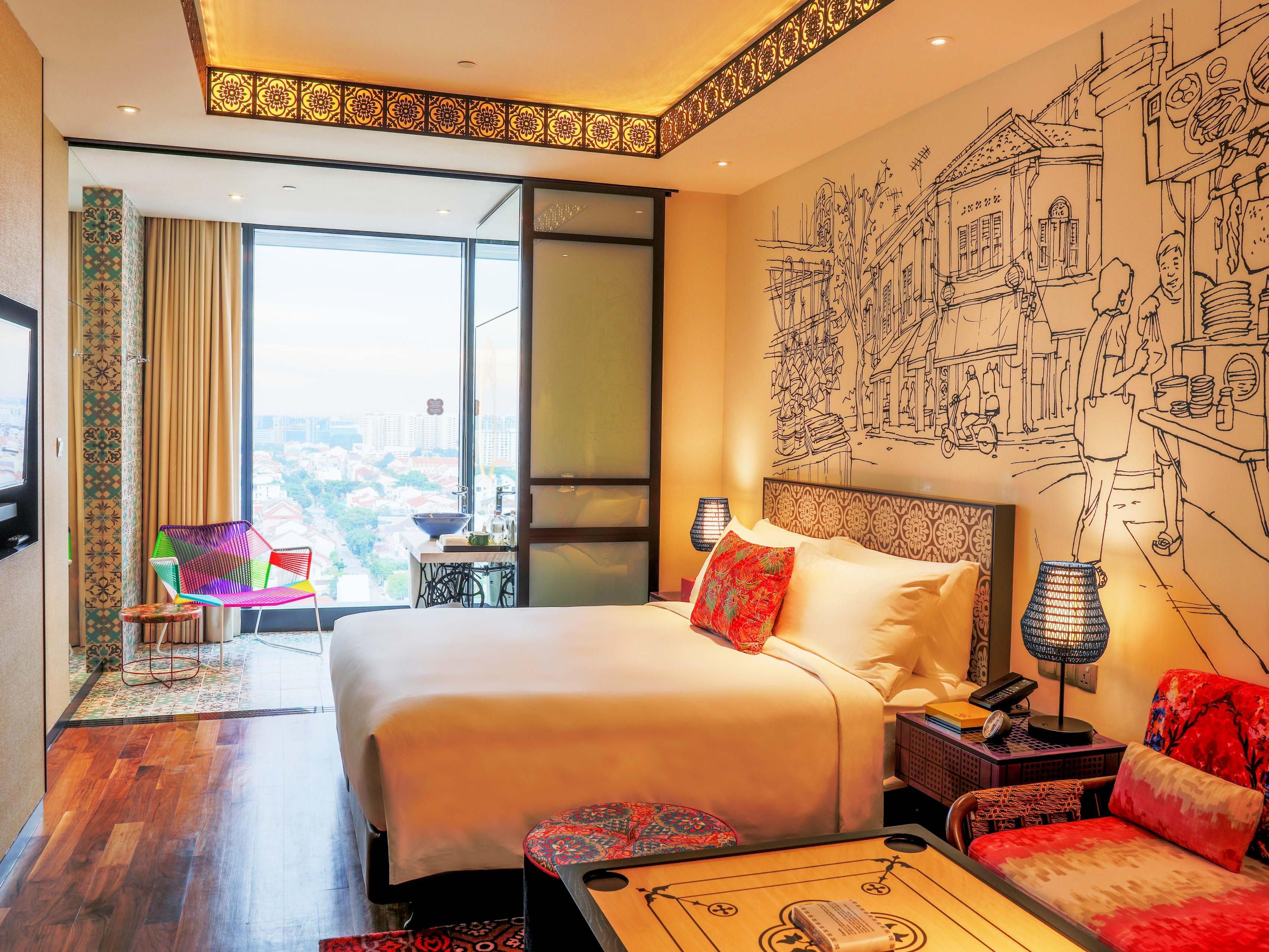 A contemporary space with a vibrant vibe