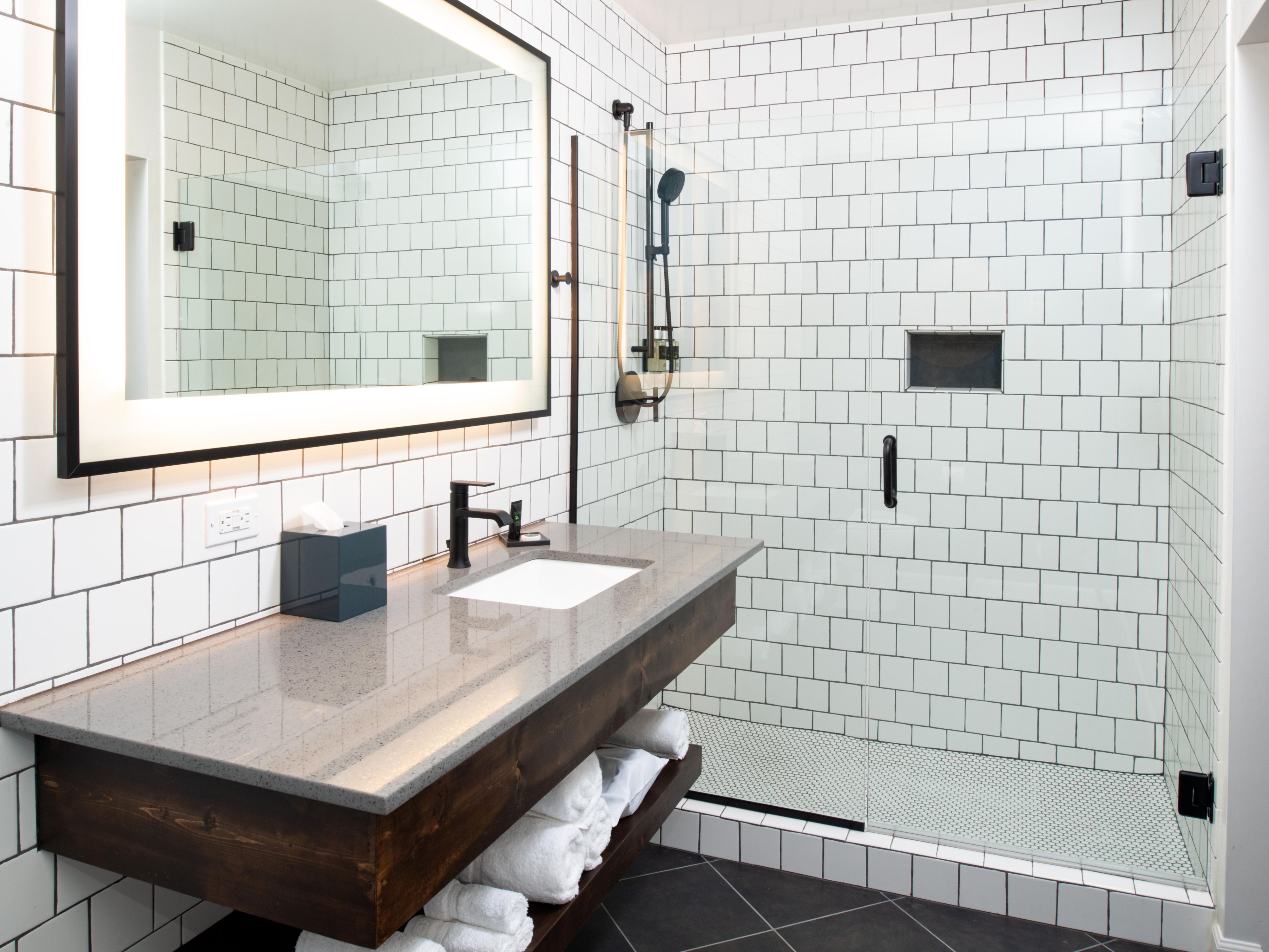 Hotel Indigo Spokane Downtown features spacious bathrooms.
