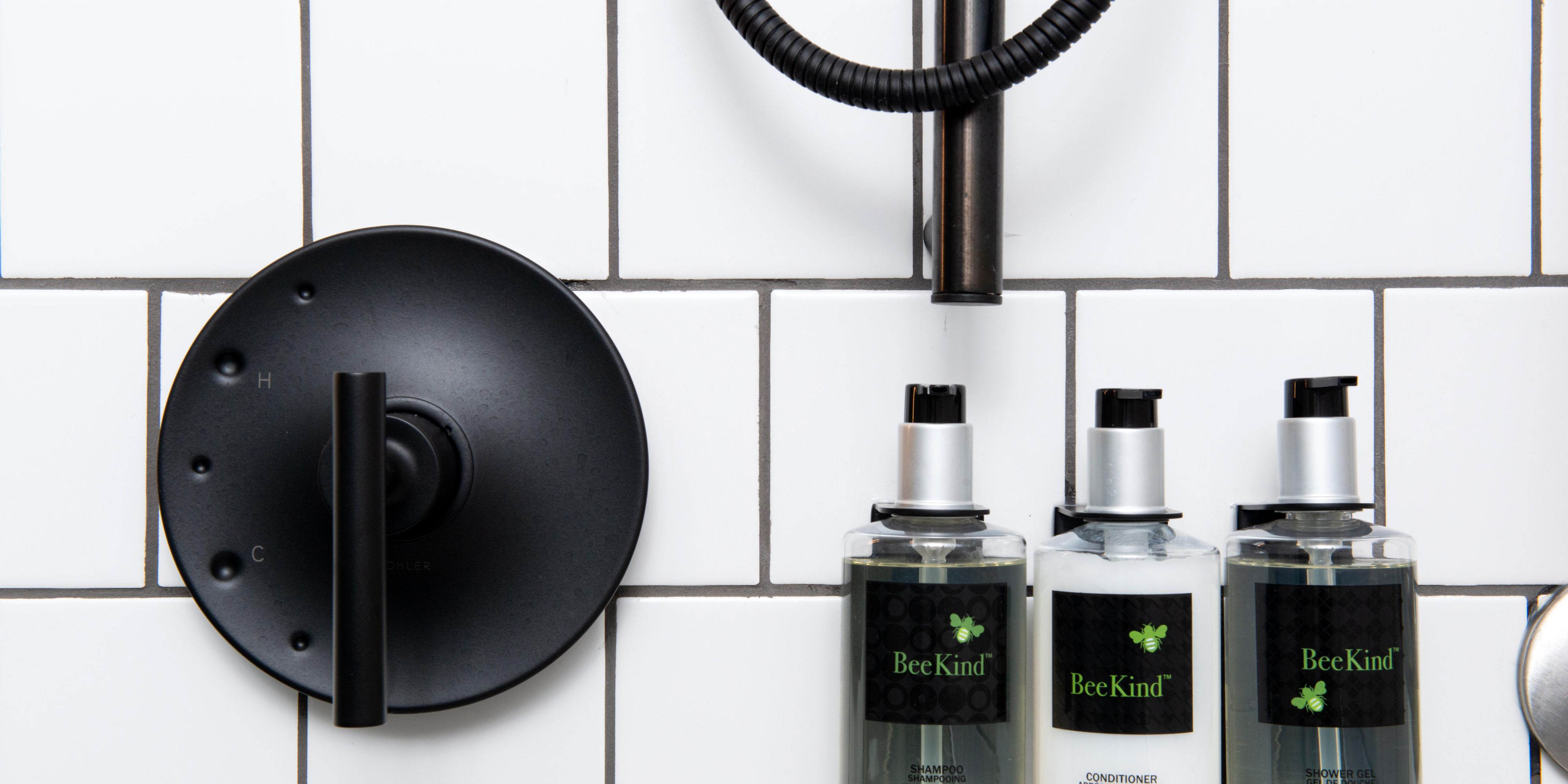 Our BeeKind bathroom amenities offer a gentle, sustainable touch.