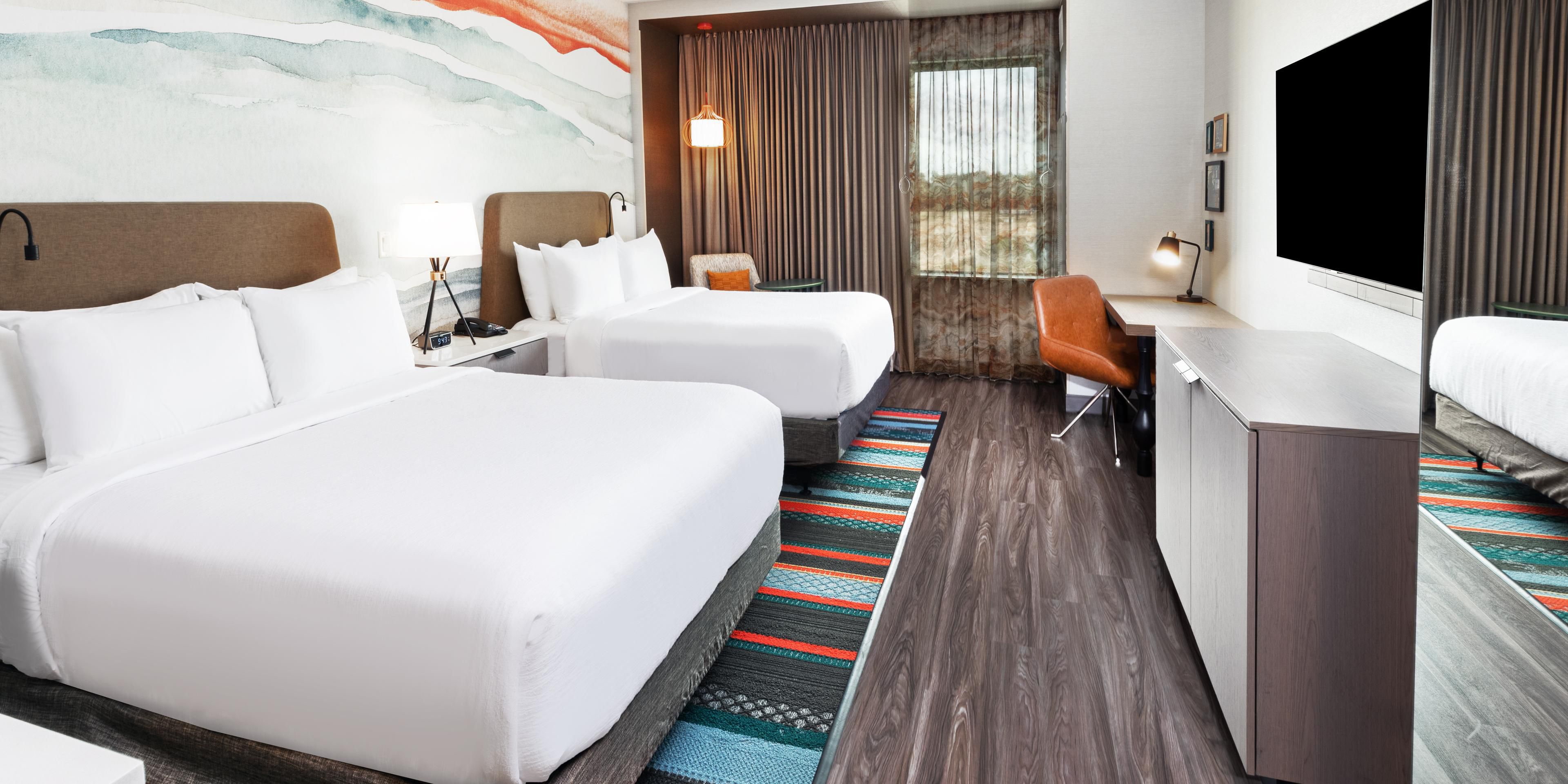 Sleep soundly with two beds and all the comforts you need.