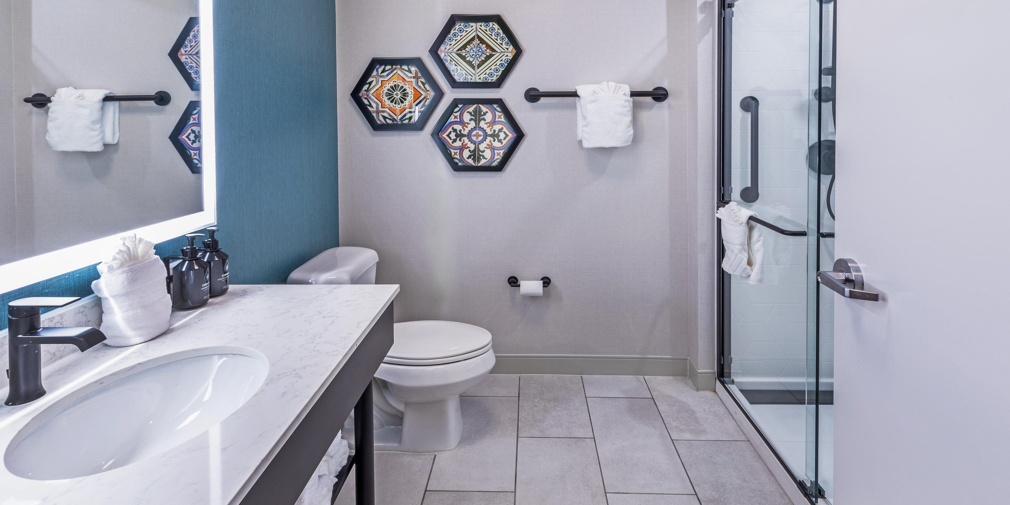 Enjoy our bath essentials for a rejuvenating experience.