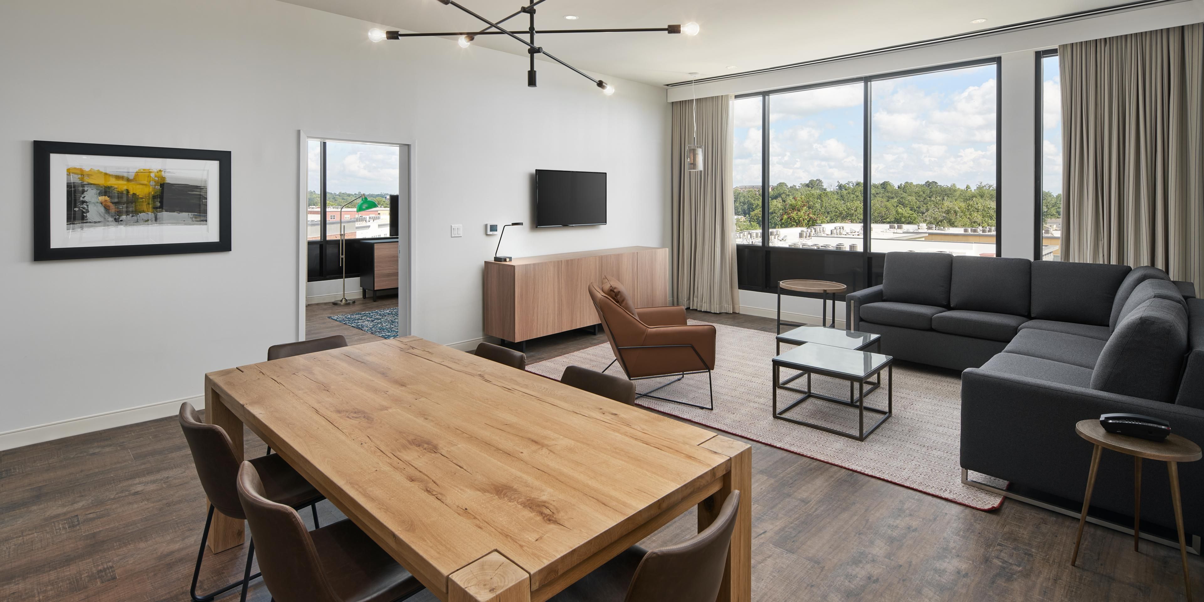 Our presidential suite offers expansive views of Tallahassee.