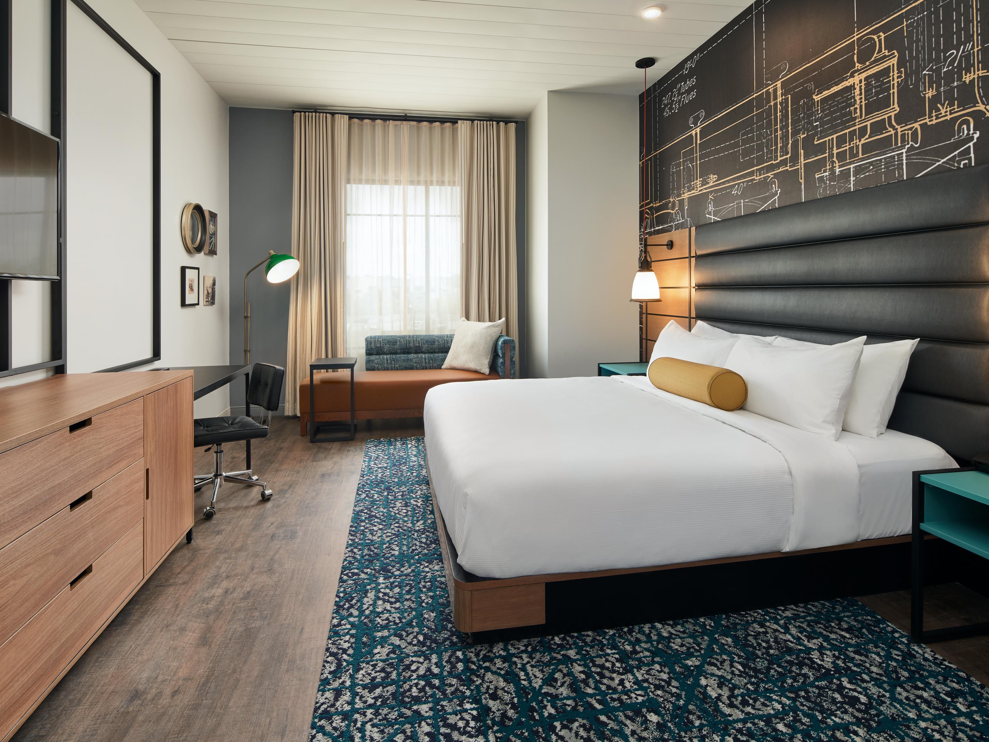 Relax in our modern king suite in Tallahassee Collegetown.