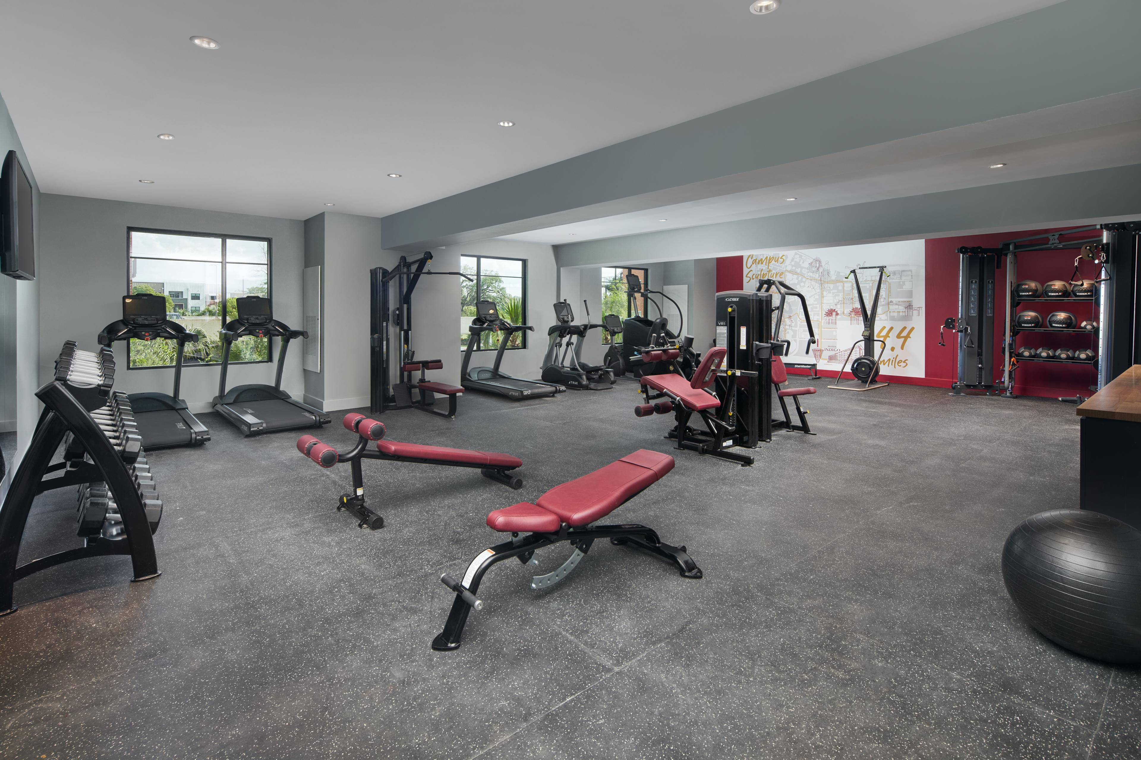 Whether you want to keep up with your workout routine while on the road or just destress with some exercise, our Fitness Center is available whenever you're ready to break a sweat. With a combination of cardio, resistance, and strength-training equipment, our Fitness Center is open 24 hours a day with your room key. 
