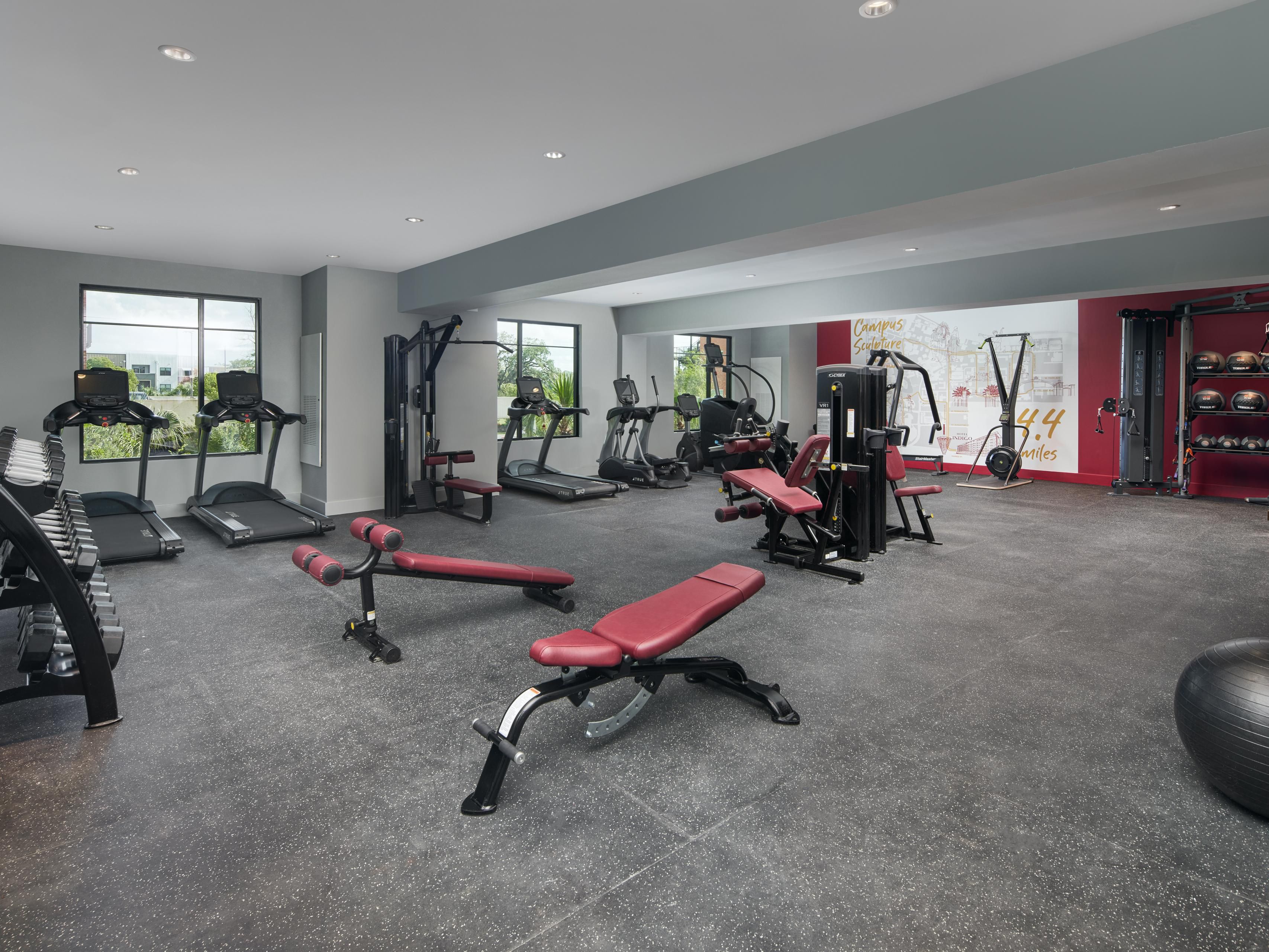 Whether you want to keep up with your workout routine while on the road or just destress with some exercise, our Fitness Center is available whenever you're ready to break a sweat. With a combination of cardio, resistance, and strength-training equipment, our Fitness Center is open 24 hours a day with your room key. 
