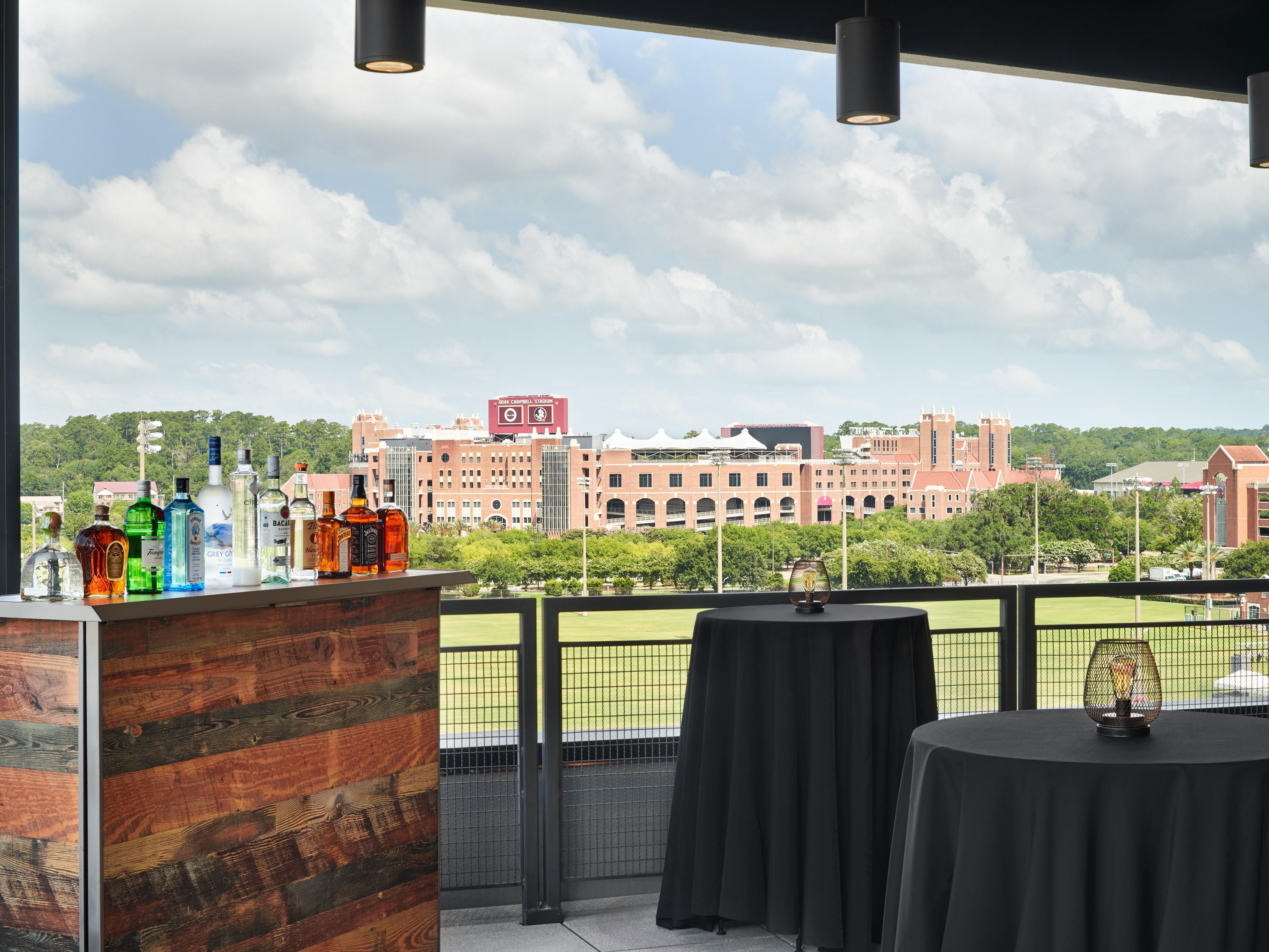 Our 7th floor rooftop patio, available as a private event space.
