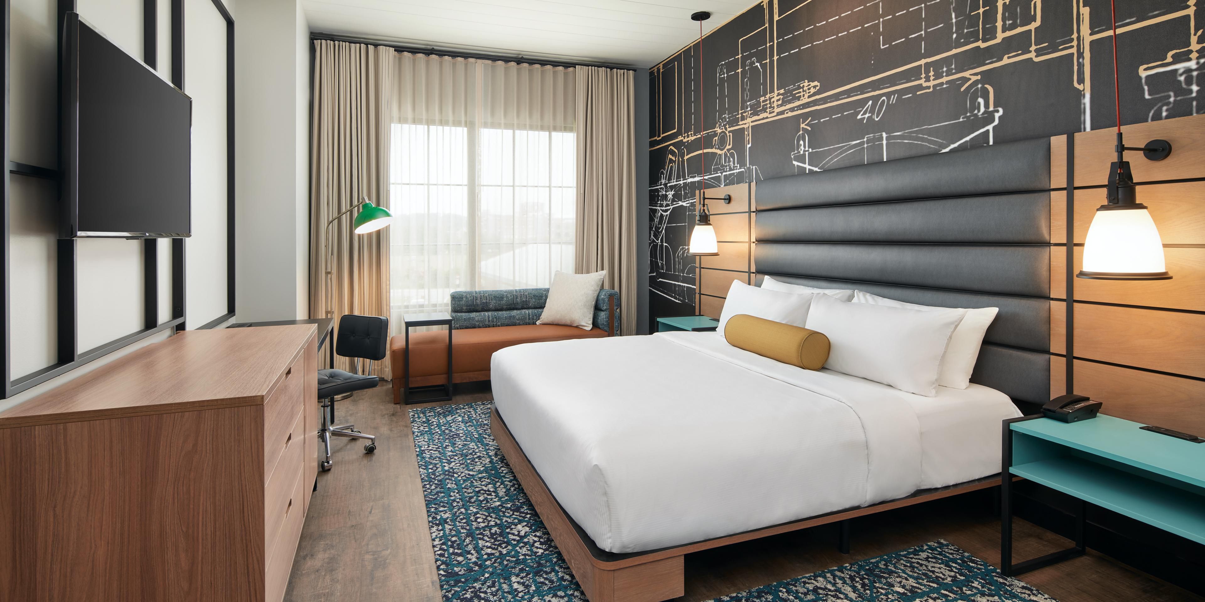 For extra space to stretch out and relax, book our king suite.