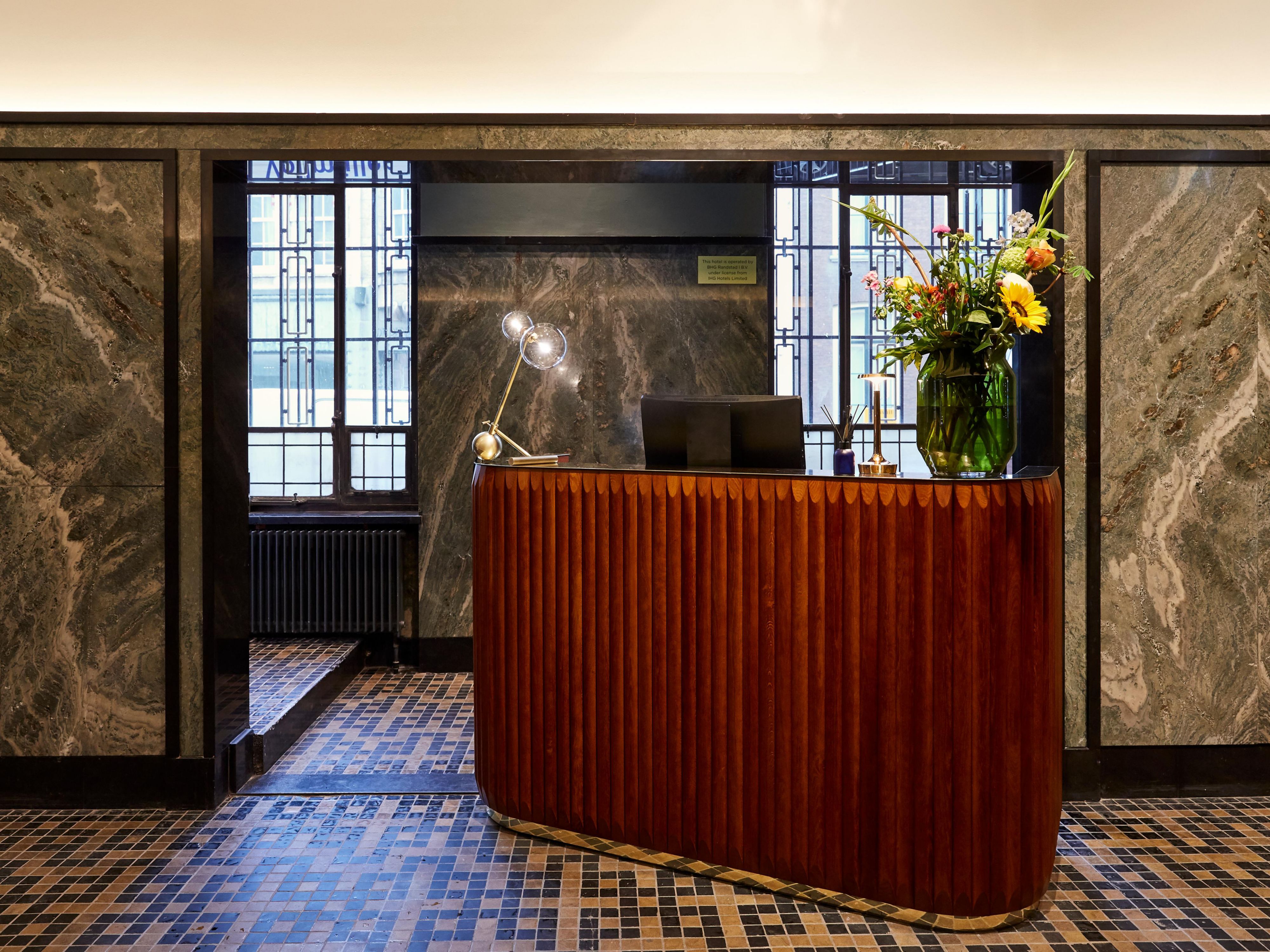 The frontdesk where expert and friendly staff are ready to help