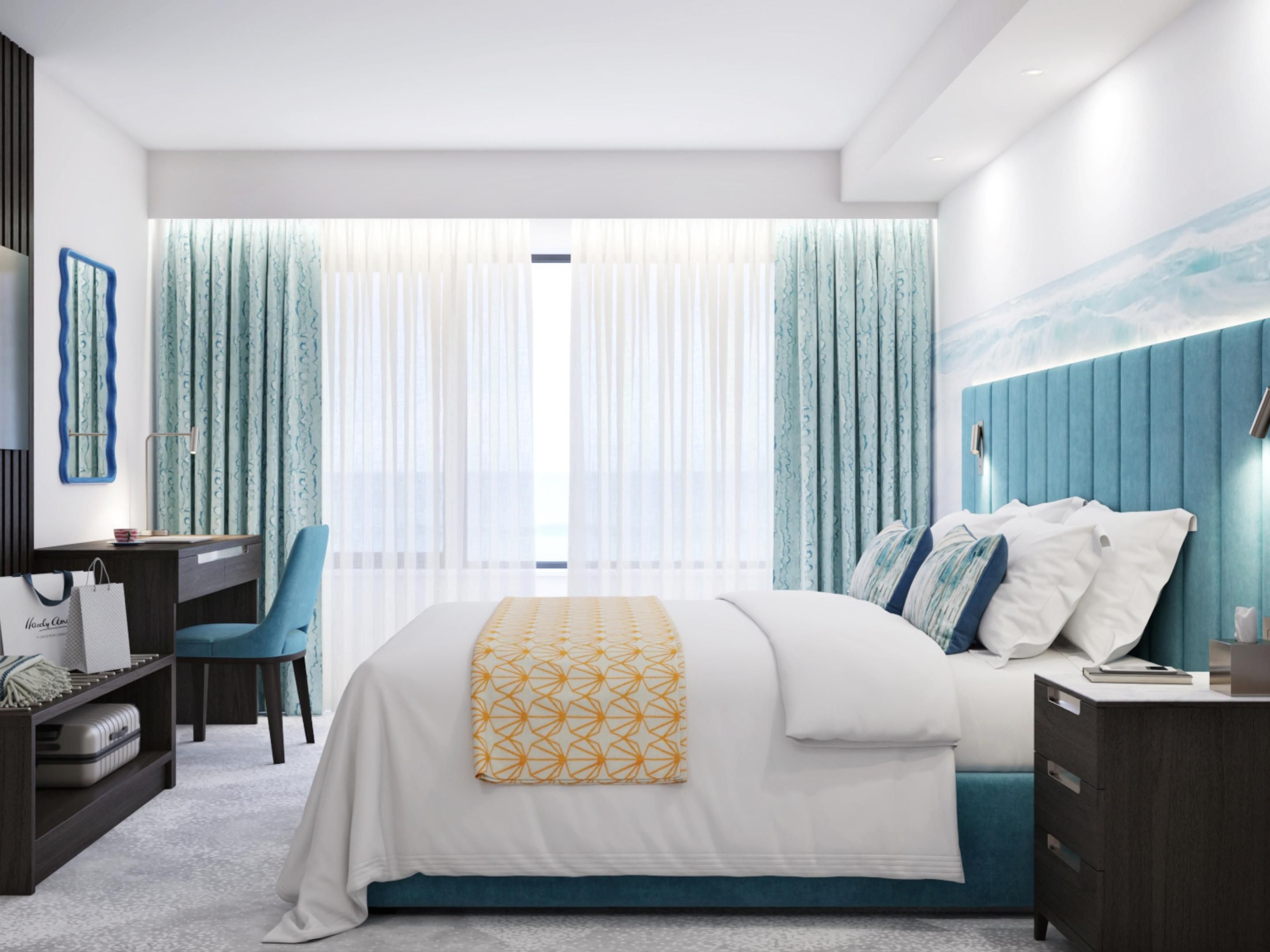 Wake up to breathtaking sea views in rooms that seamlessly blend contemporary design with the local charm of the English Riviera. Each space offers a comfortable, inspiring retreat where boutique hospitality meets effortless coastal elegance.