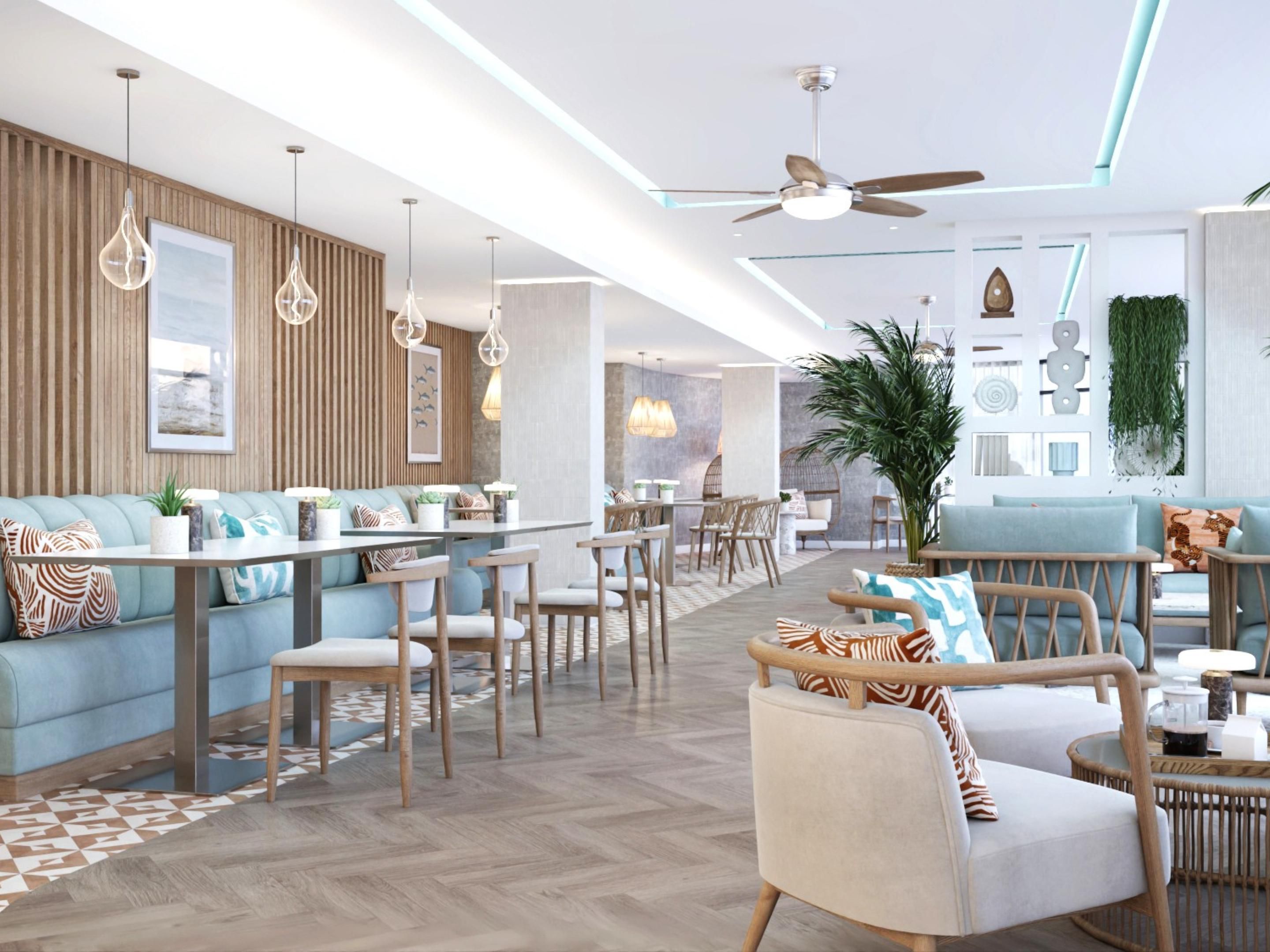 Sip cocktails at the rooftop terrace in a warm, inviting atmosphere. Enjoy expertly crafted drinks and light bites in a Riviera-inspired setting—perfect for unwinding and soaking up the coastal breeze with effortless elegance.