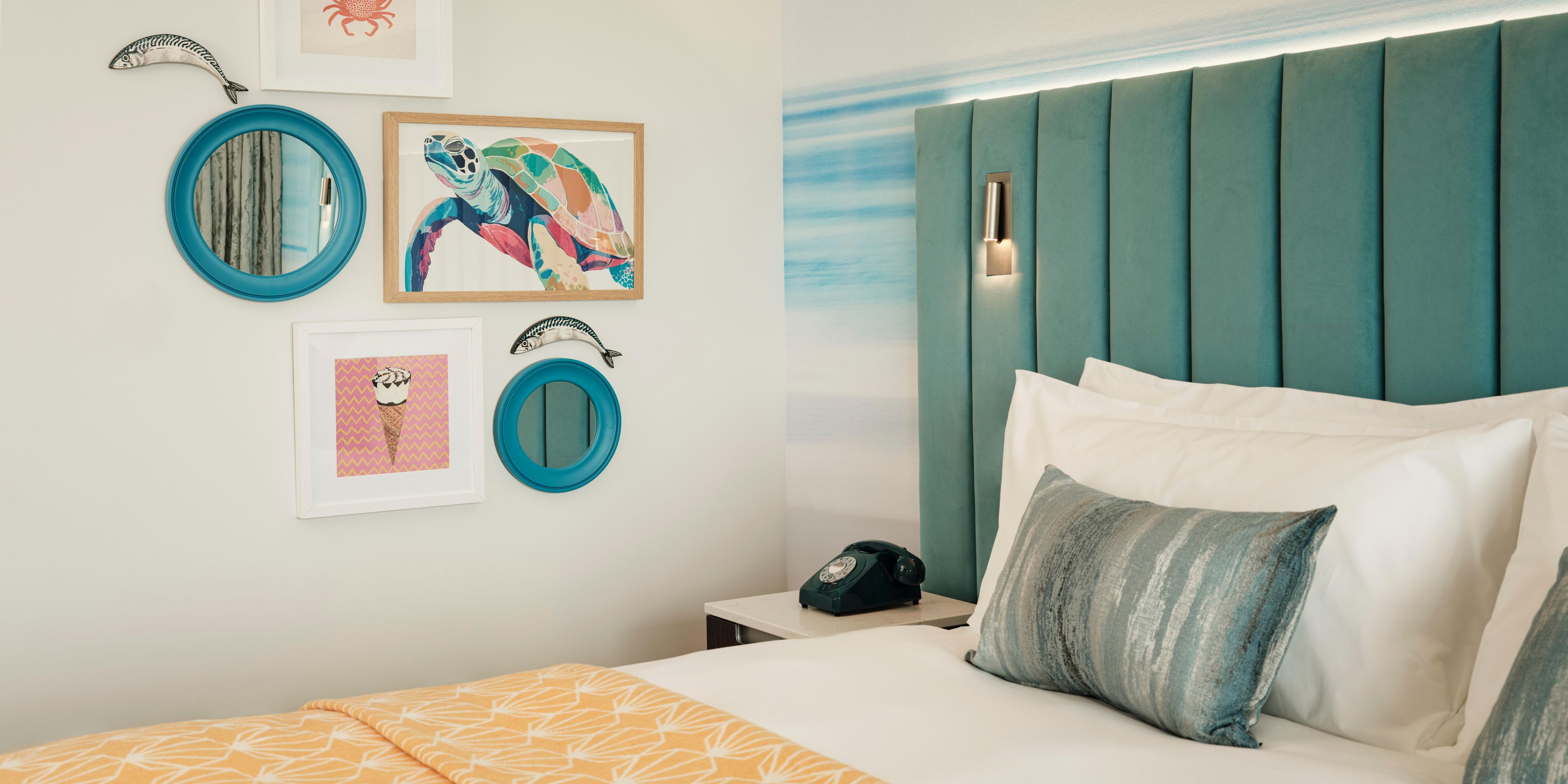 Unwind in a cosy king bed, surrounded by chic, standout design.
