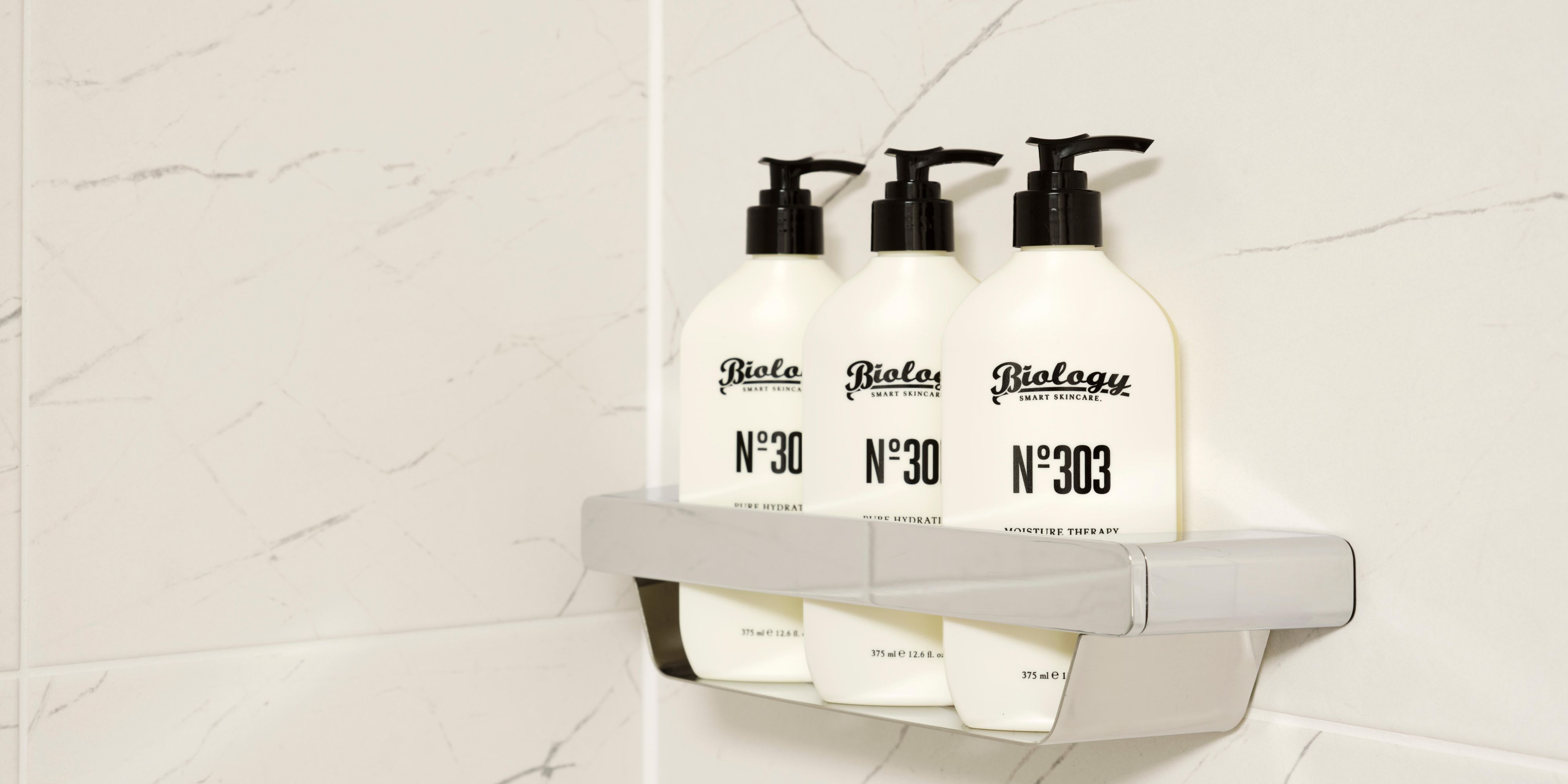 Cleanse and refresh with soothing bathroom amenities.