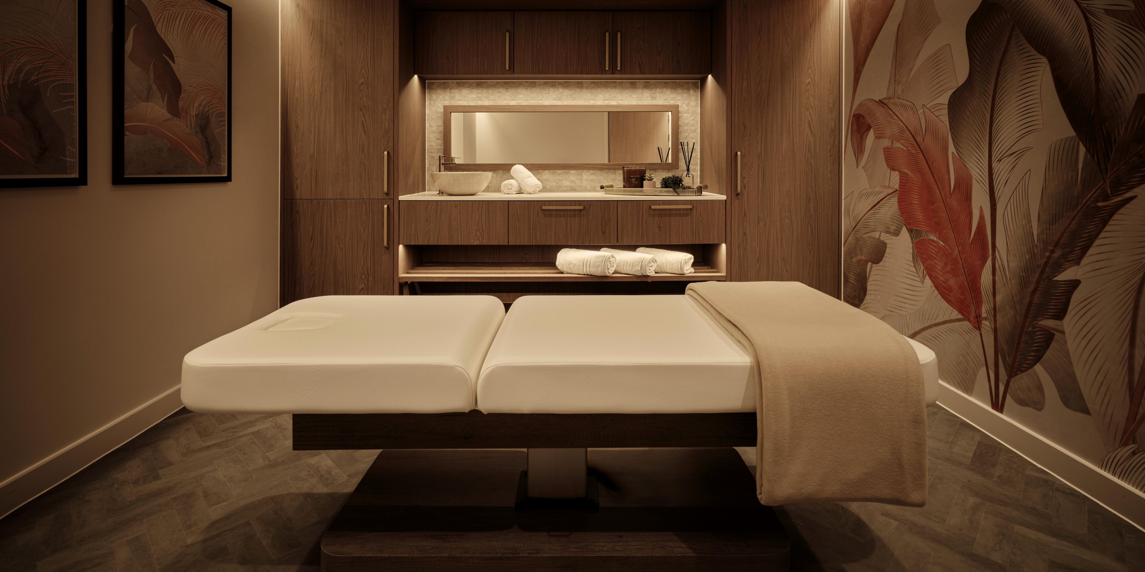 Unwind in a serene treatment area designed for ultimate relaxation