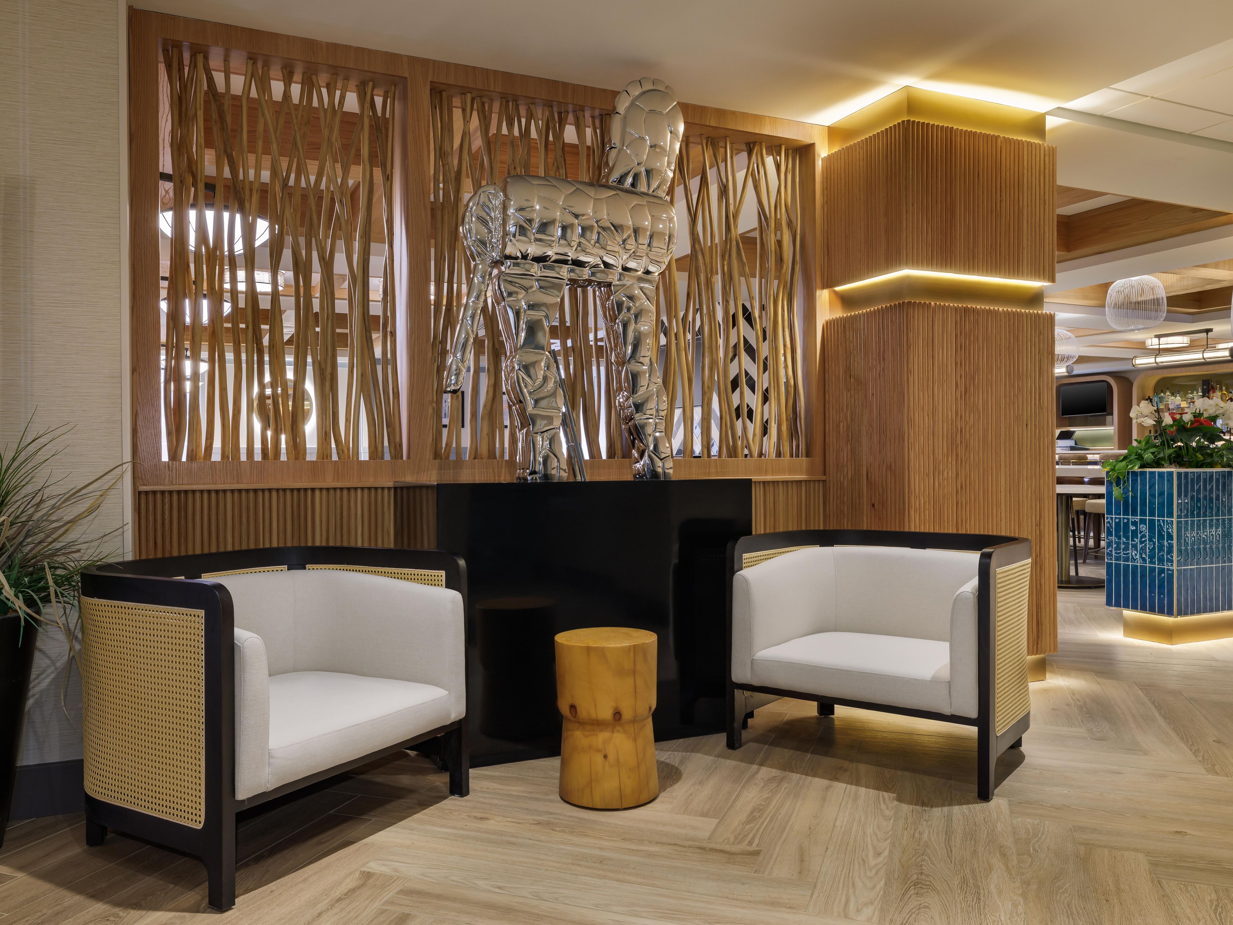 Hotel lobby.