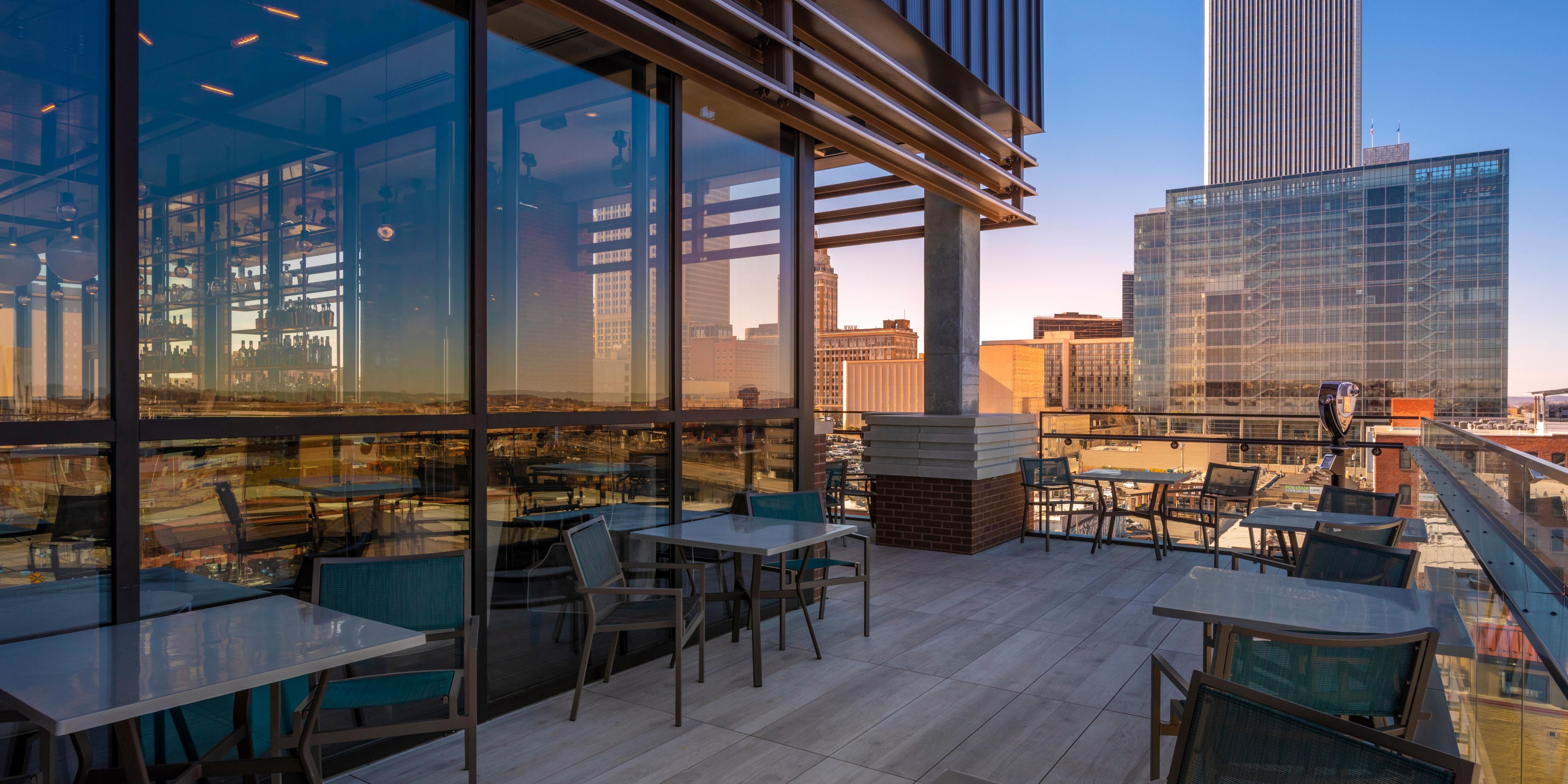 Great views and fantastic cocktails are featured at Roof Sixty Six