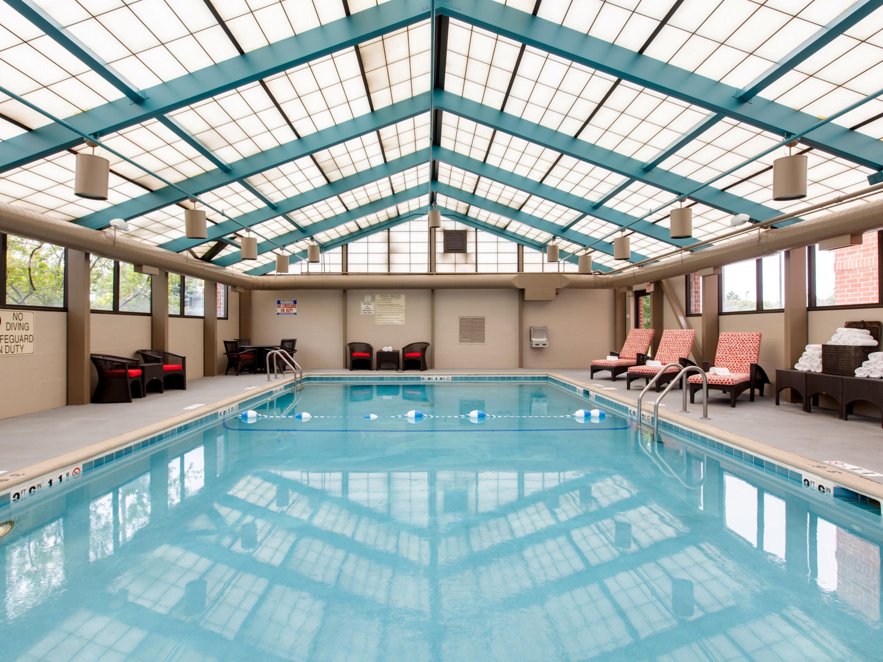 Relax and unwind in our indoor pool after a long day of work or play. 