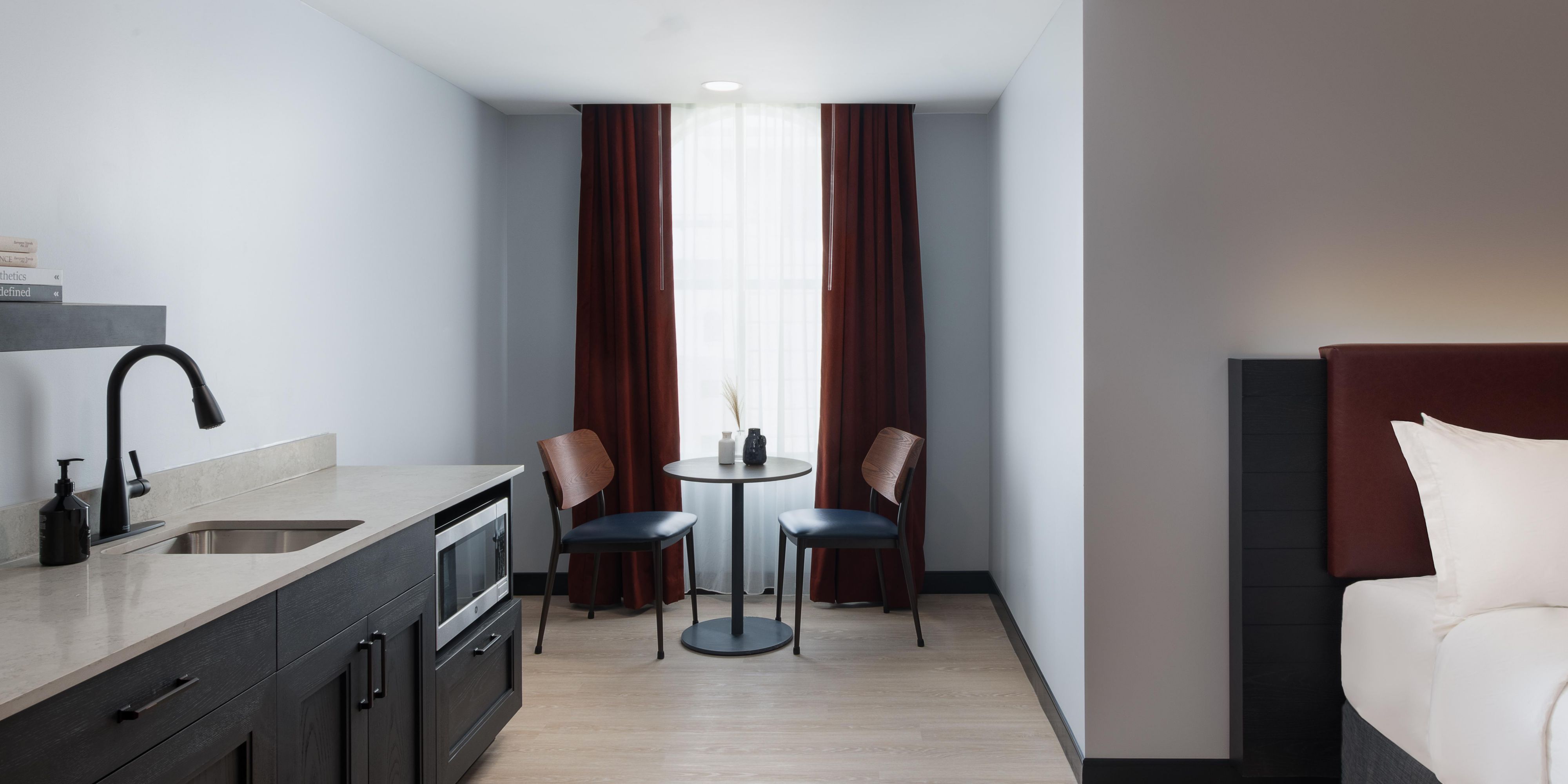 Enjoy your stay in our Two Bedroom Queen Suite with ADA bathtub.