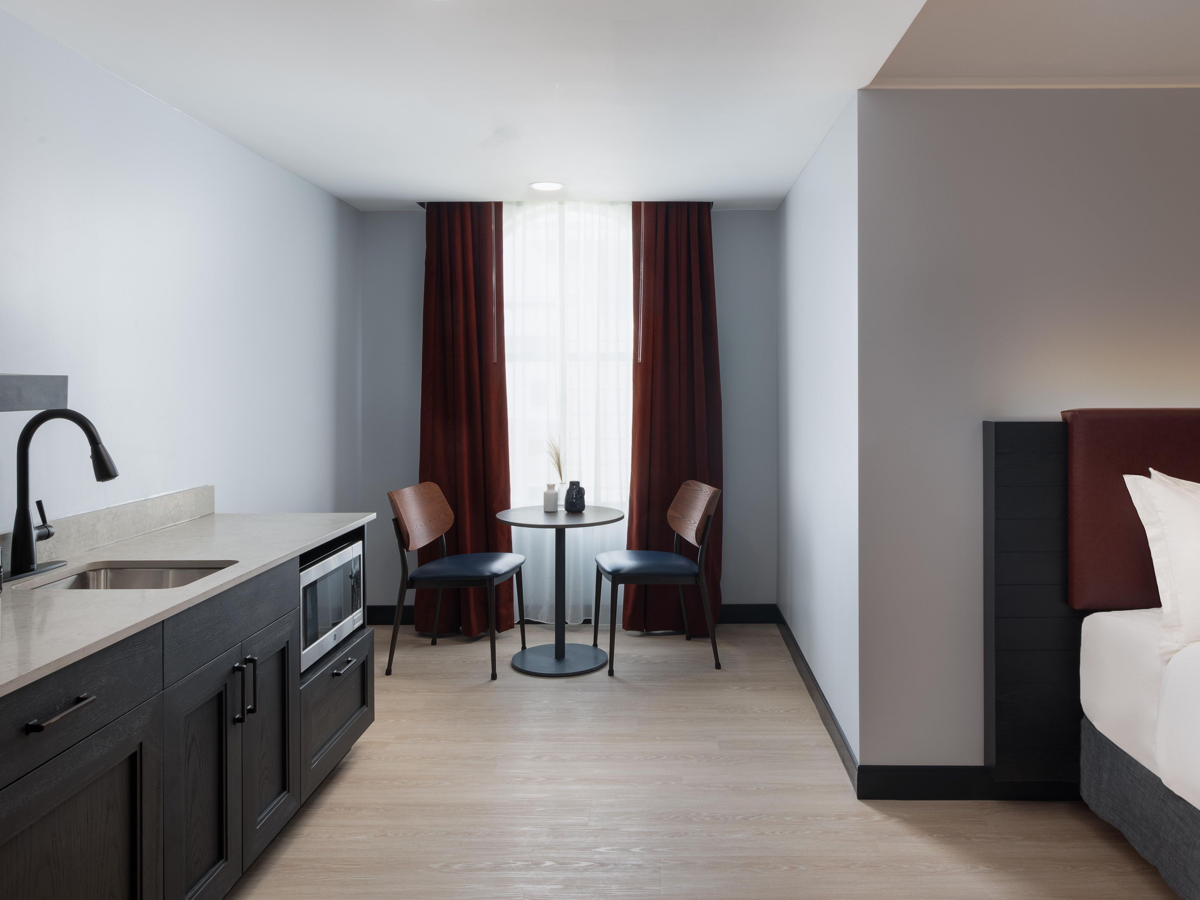 Enjoy your stay in our two bedroom queen suite with ADA bathtub and kitchen.