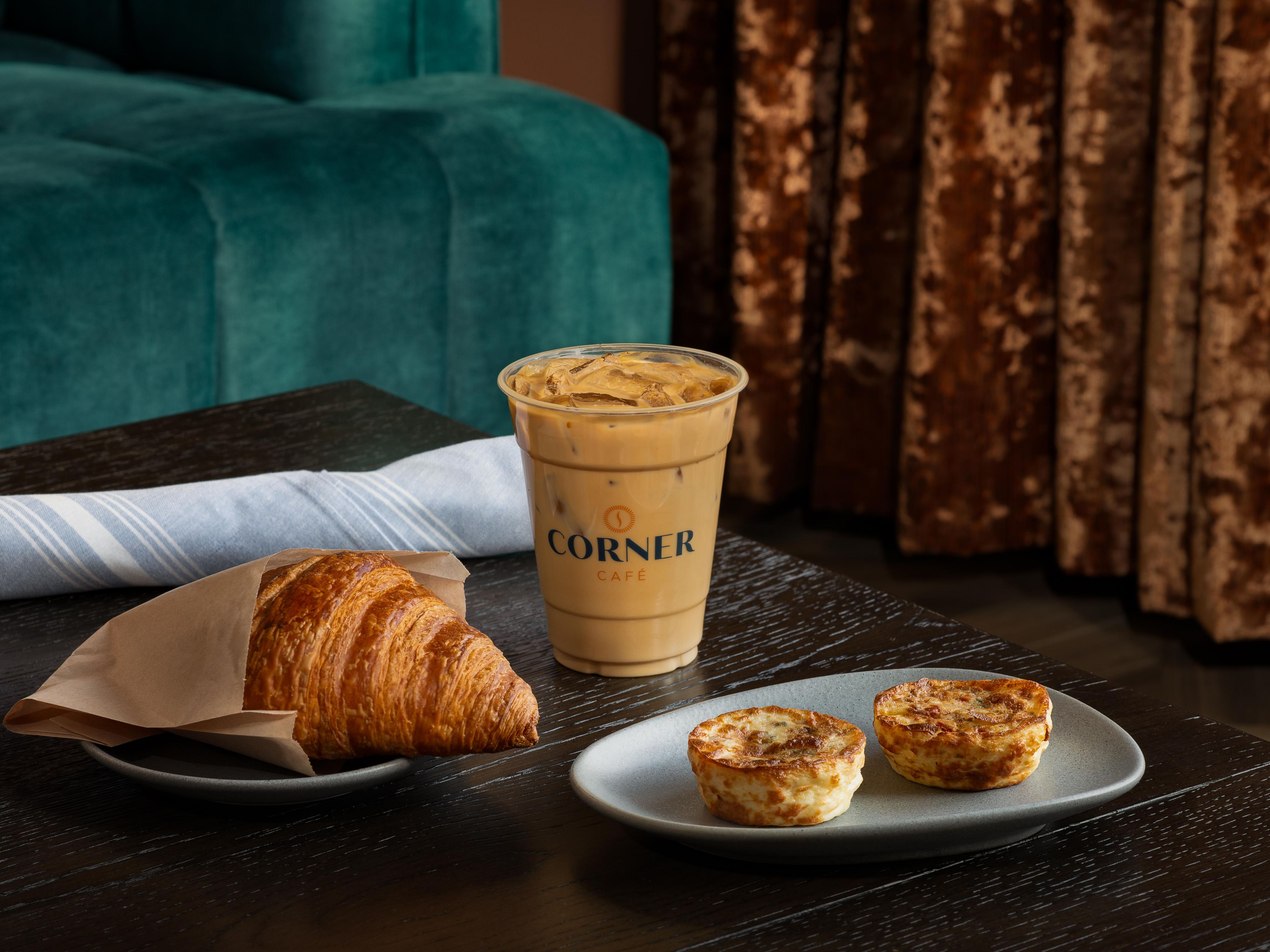 Grab a quick breakfast and coffee at our Corner Cafe.