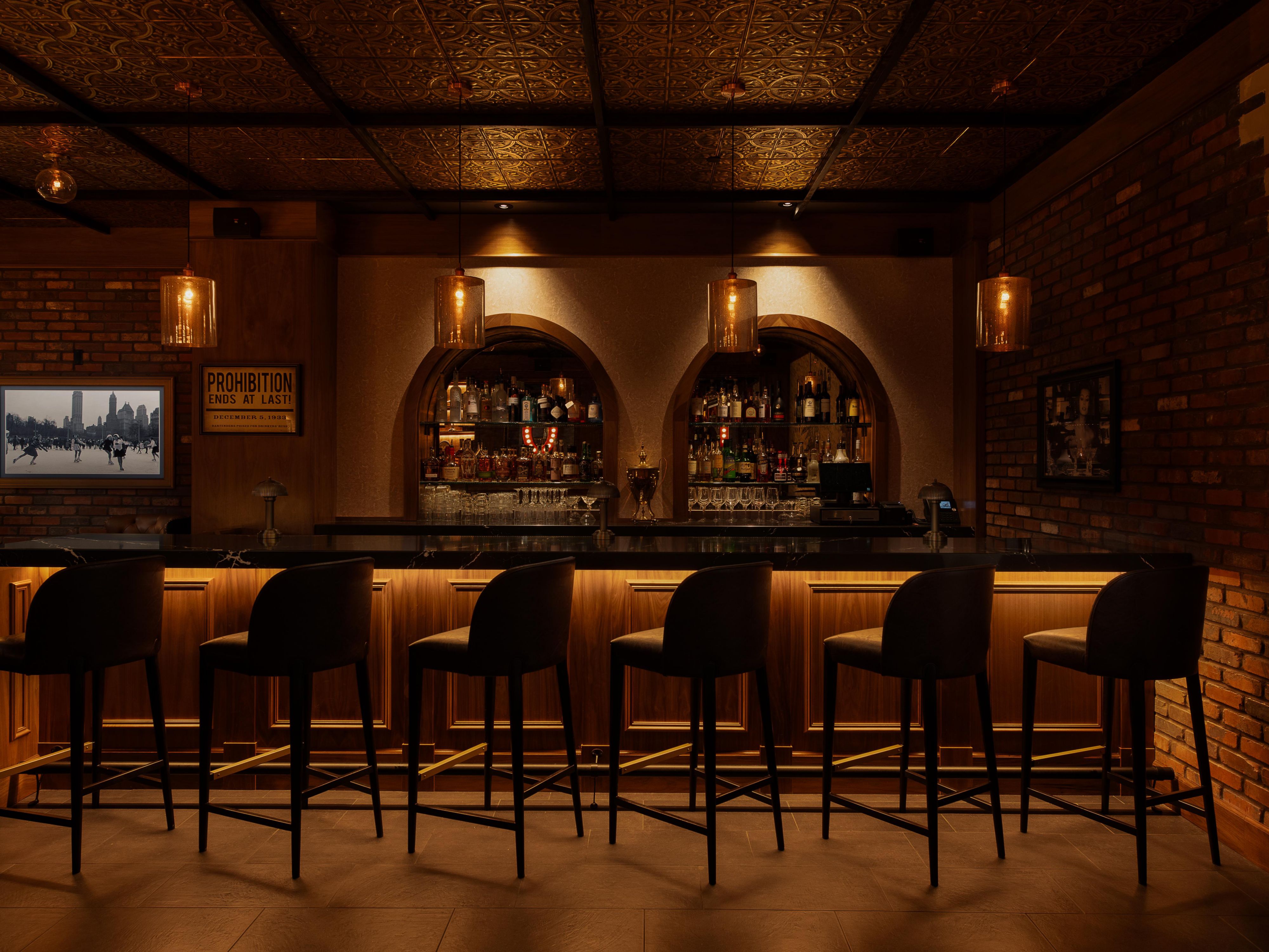 Bar Seating in the speakeasy-themed Room 109