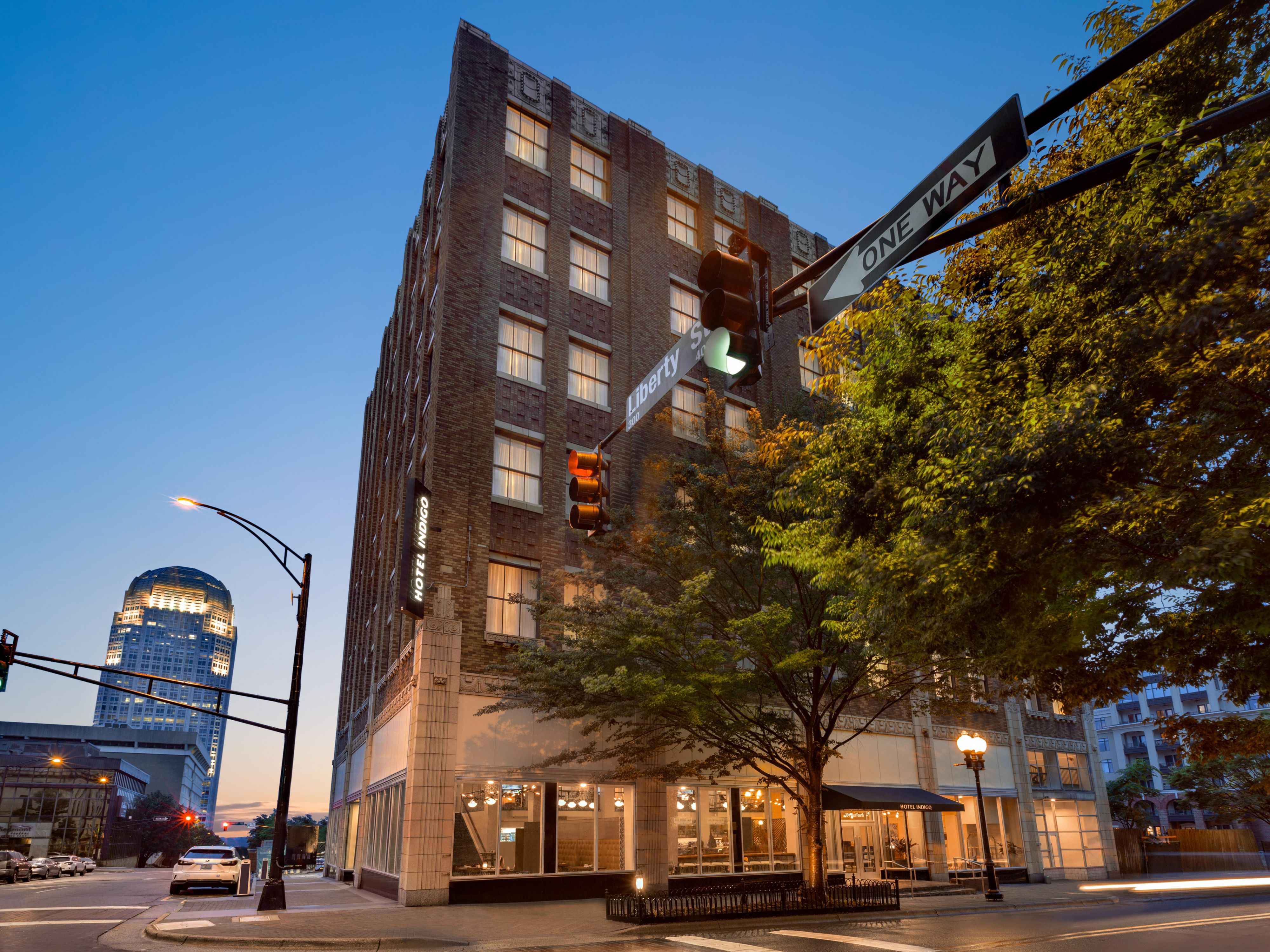 Hotel Indigo Winston-Salem Downtown opened its doors in the historic Pepper Building at Fourth and Liberty Streets, revitalizing a 1928 Winston-Salem art deco landmark and bringing a stylish boutique hotel experience to the city’s vibrant arts district.  