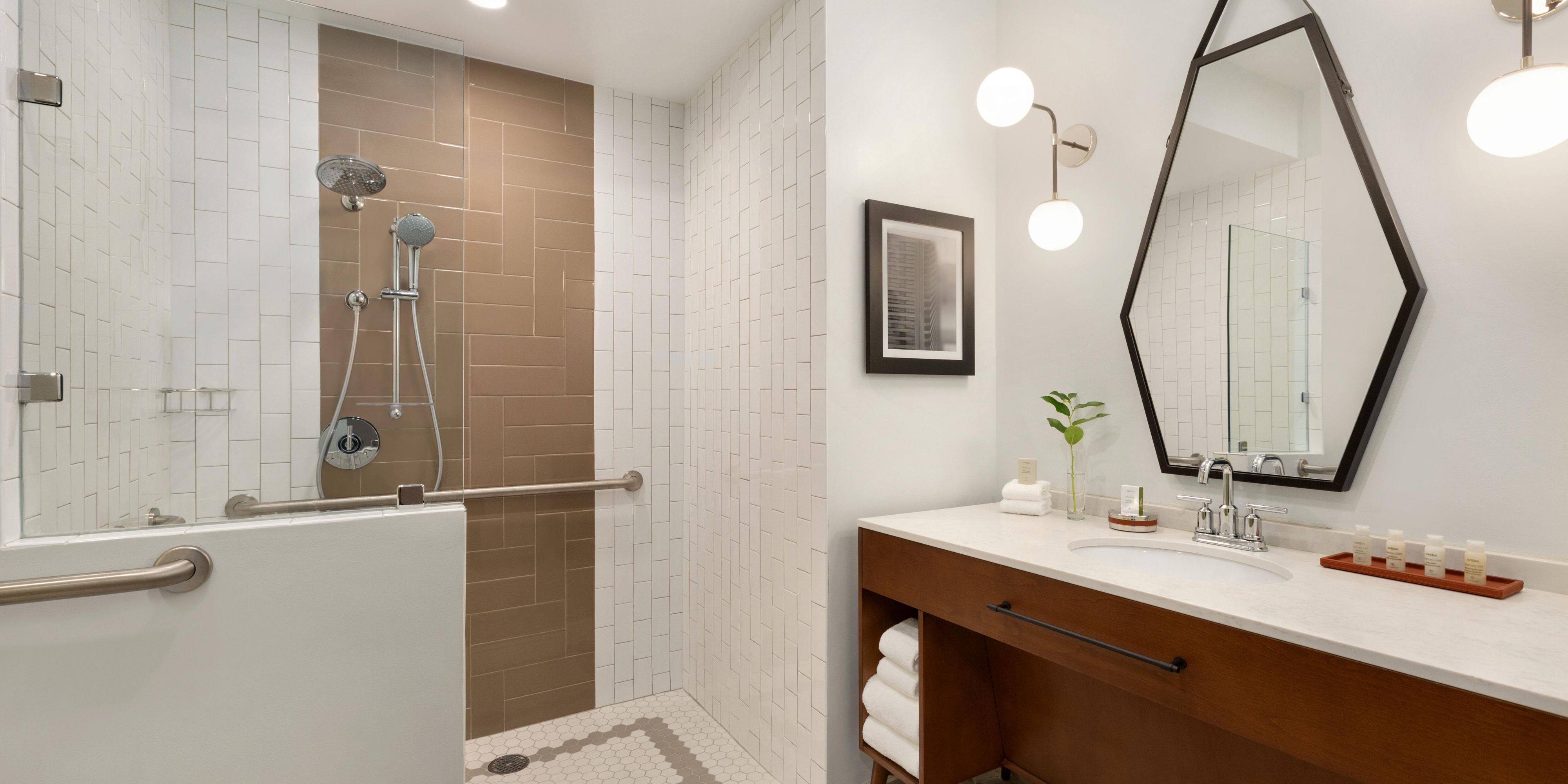 Accessible Guest Bathroom - Roll in Shower