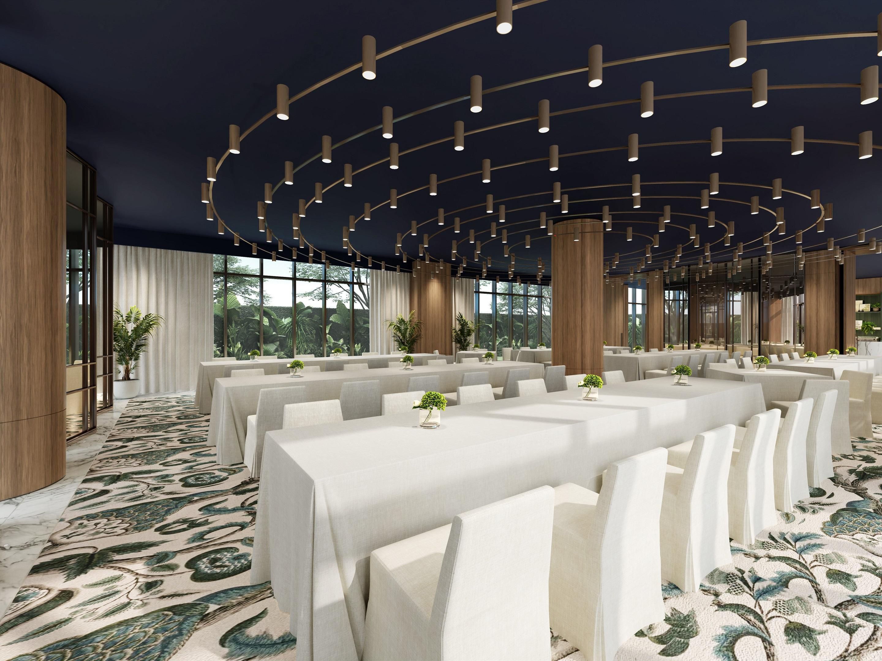 The multifunctional hall of Wuxi Qingmingqiao Indigo Hotel has three flexible spaces, with areas of 145 square meters, 55 square meters, and 40 square meters respectively, which can accurately adapt to diverse meeting and event needs.