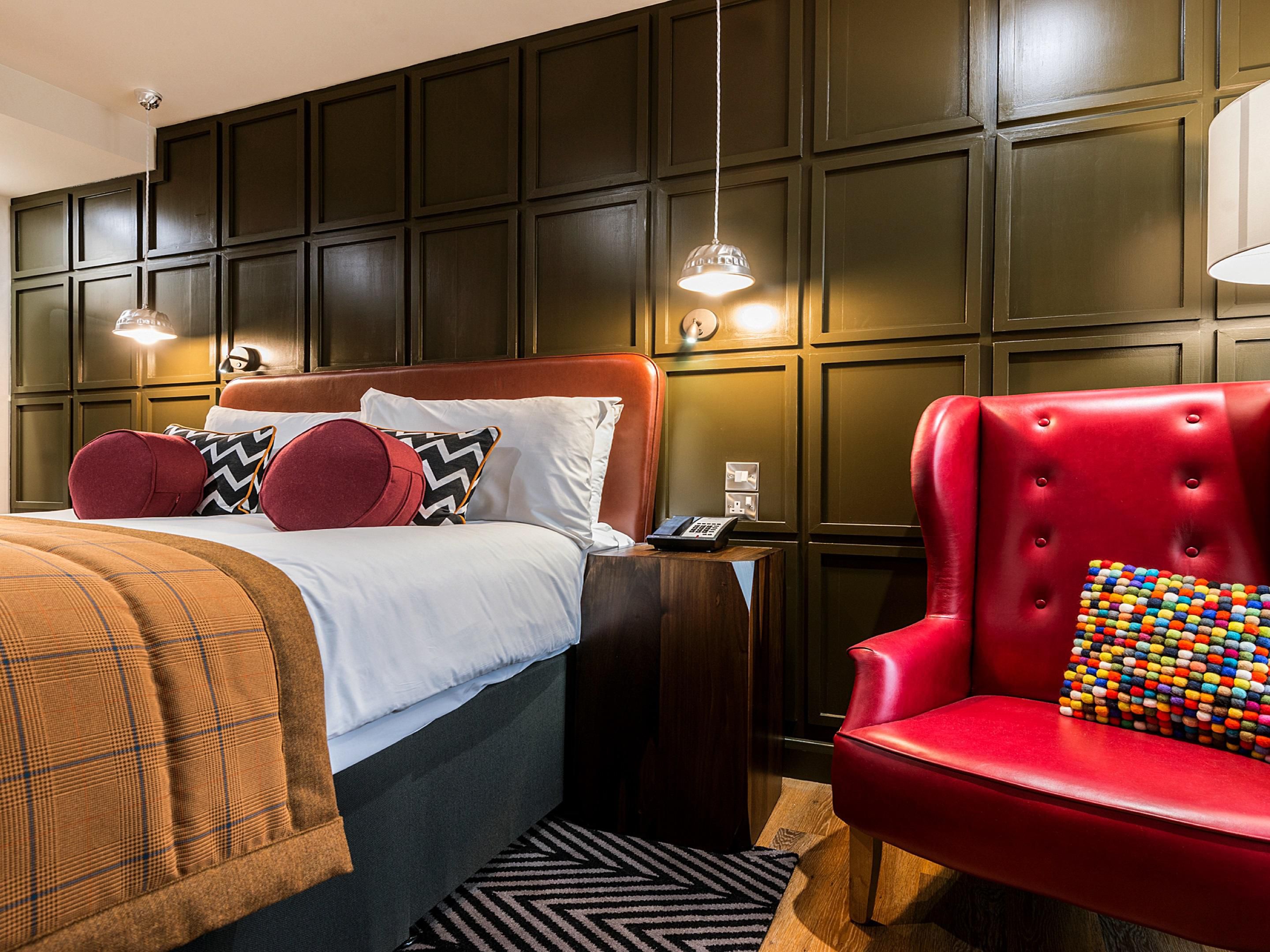 Locally inspired guest room at Hotel Indigo York