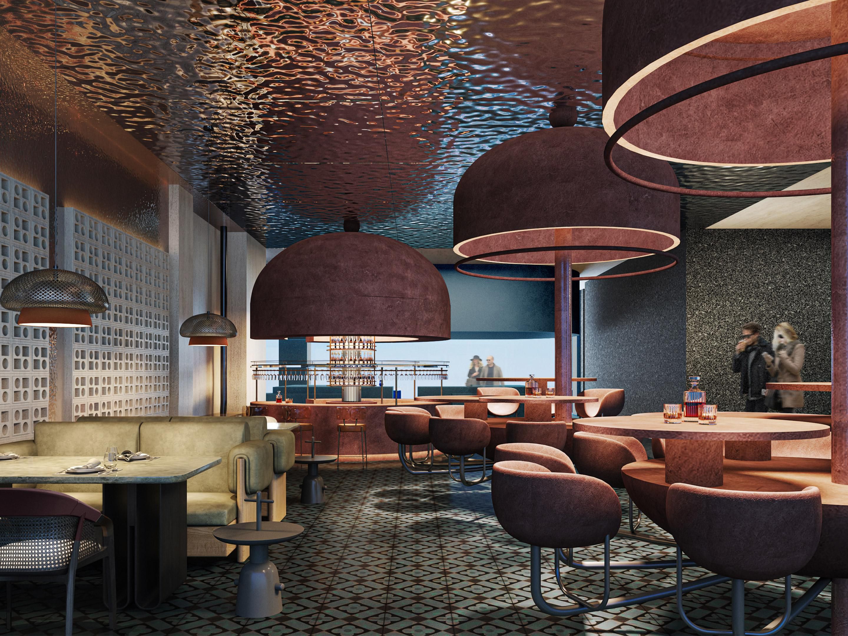 weaves Lingnan brick walls with modern design, offering Guangdong tea snacks and exquisite afternoon tea during the day, and creative cocktails such as the "Twilight Orange" by night. Live band performances complete an immersive social scene that fuses cultural charm with urban vitality.