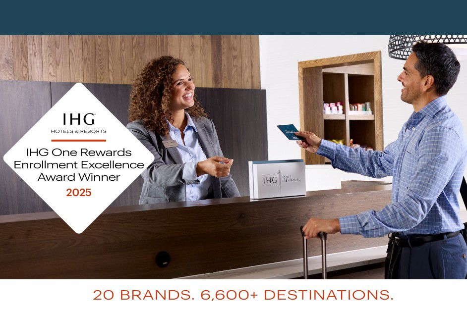 IHG HOTELS & RESORTS IHG One Rewards Enrollment Excellence Award Winner 2025 IHG ONE REWARDS