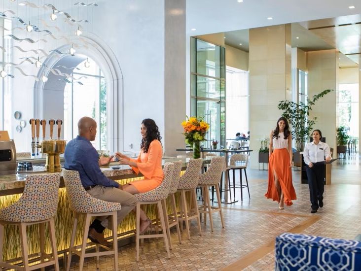 Guests dining at Safina