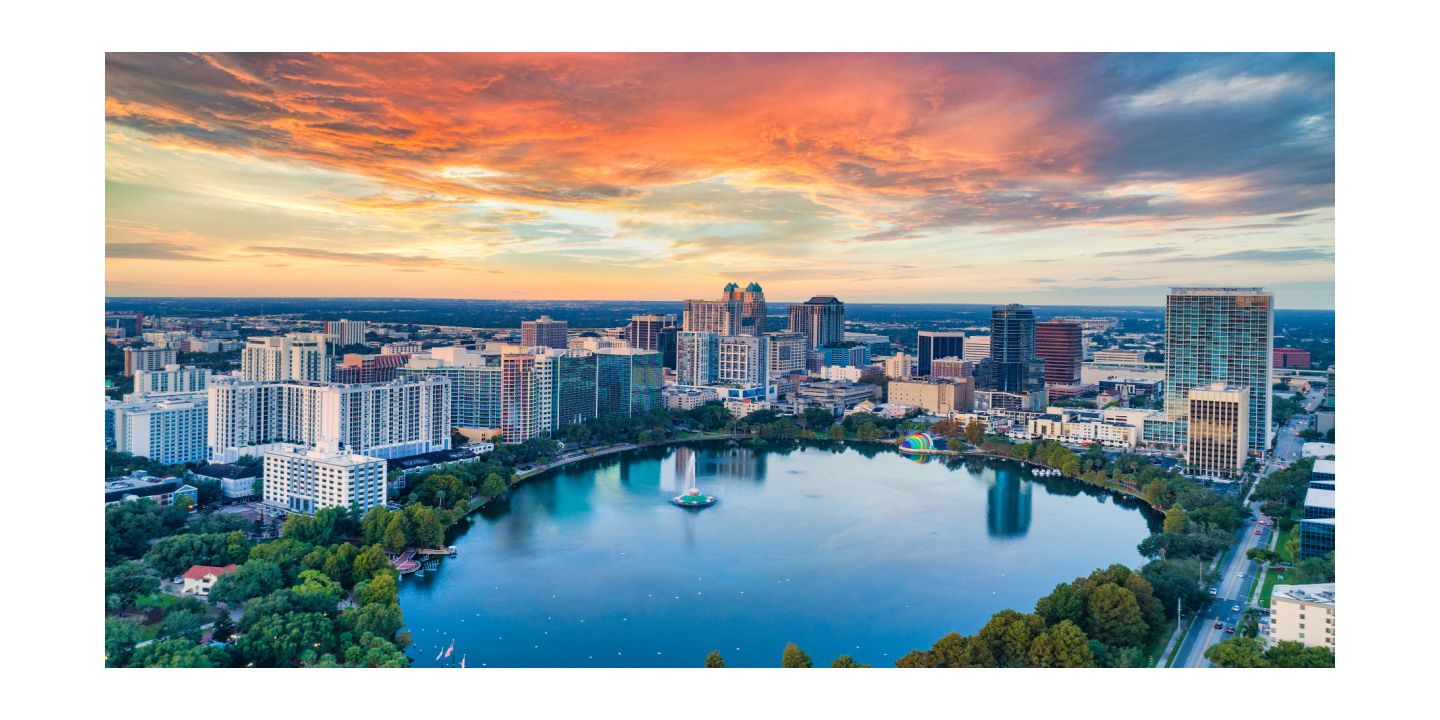 Aerial view of orlando florida