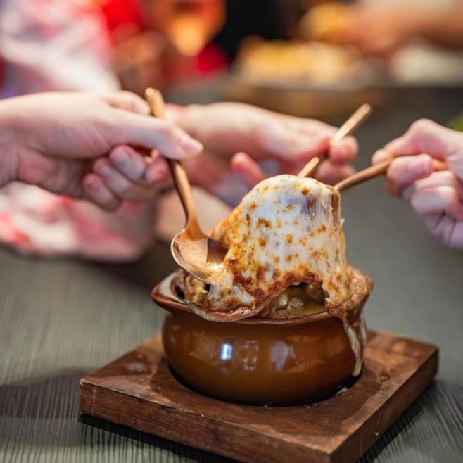 Delicious cheesy dish from Seva Kitchen and Bar