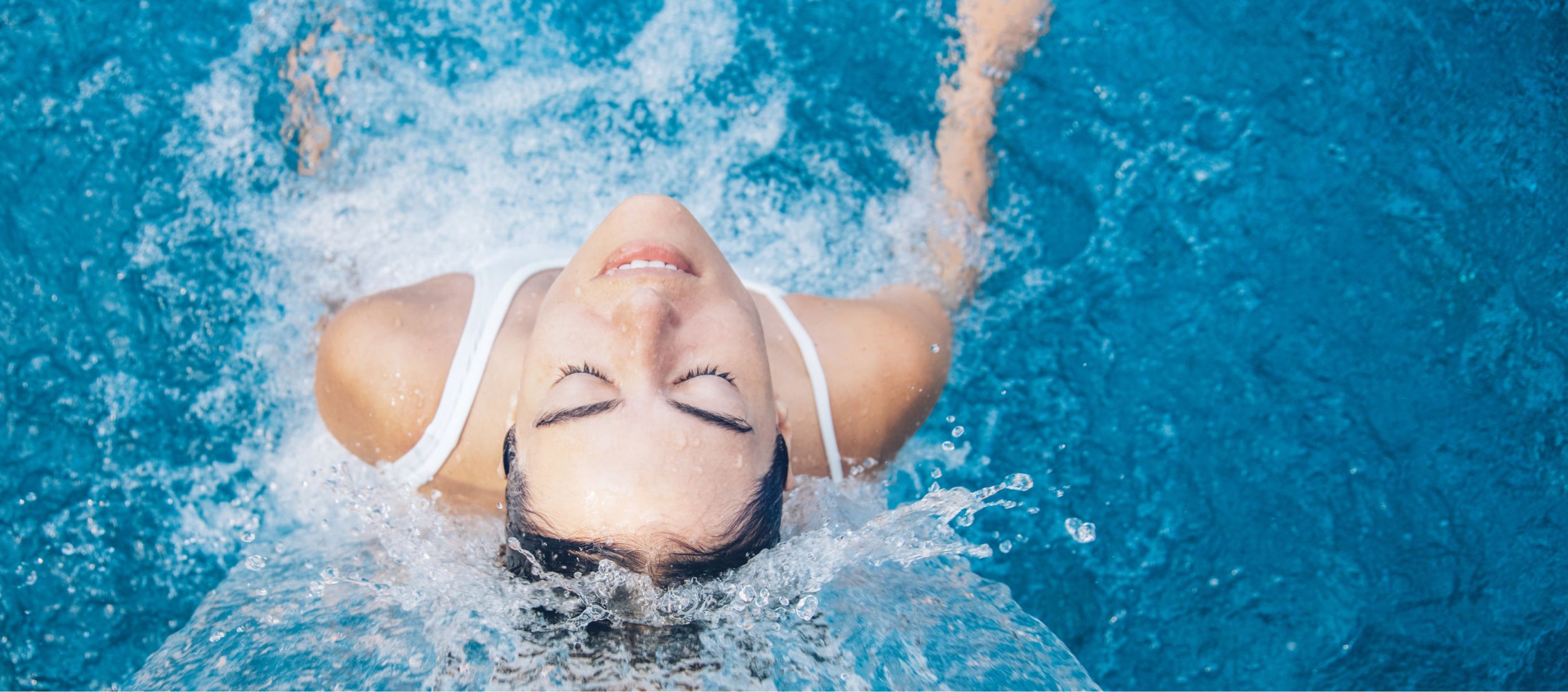 Woman in swimming pool