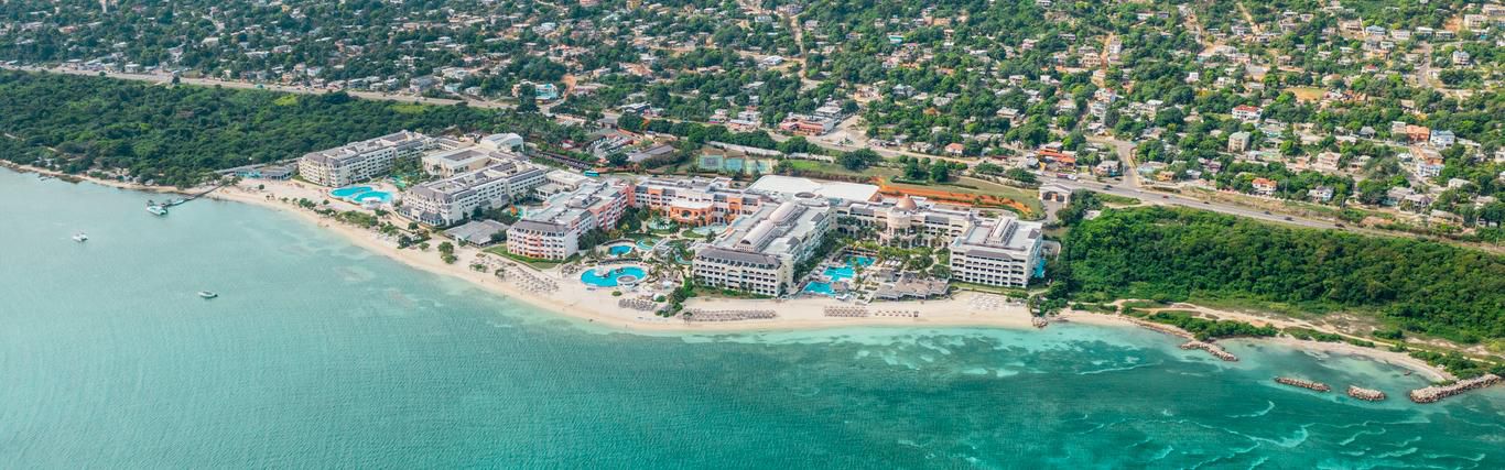 Aerial shot of hotel