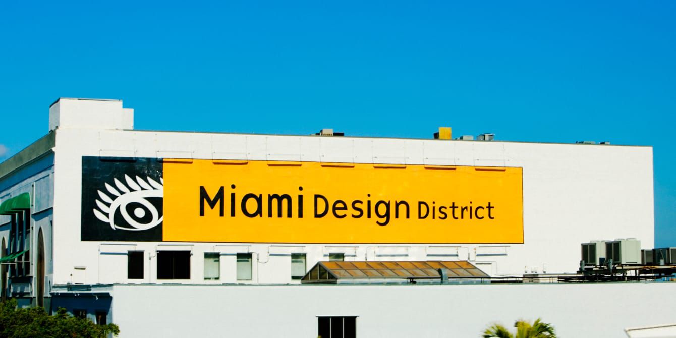 View of the Miami Design District Sign