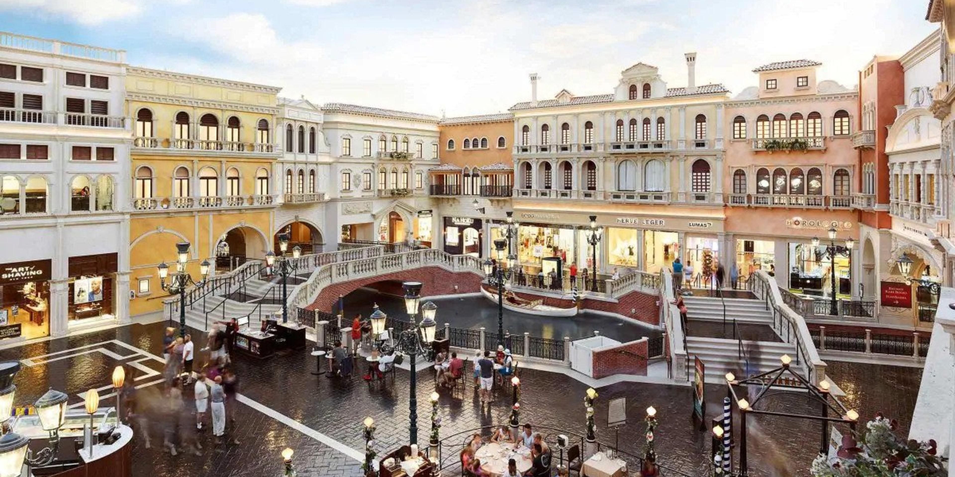 The Grand Canal Shoppes at The Venetian Resort is a premier destination for Las Vegas luxury shopping. Featuring over 160 signature stores with dozens of luxury brands, the Shoppes are more than a Las Vegas shopping mall; they're a style lover's dream.