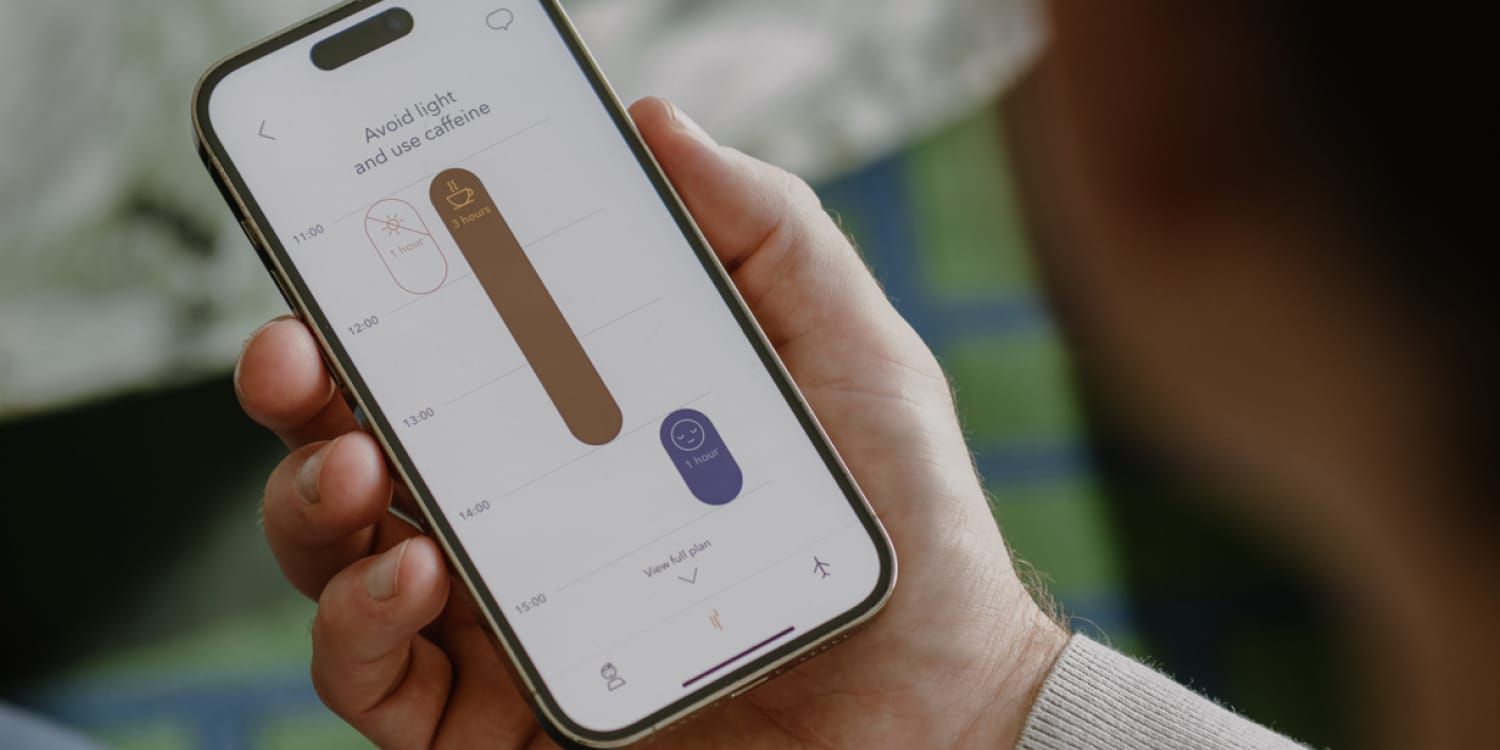 phone screen displaying the Timeshifter app