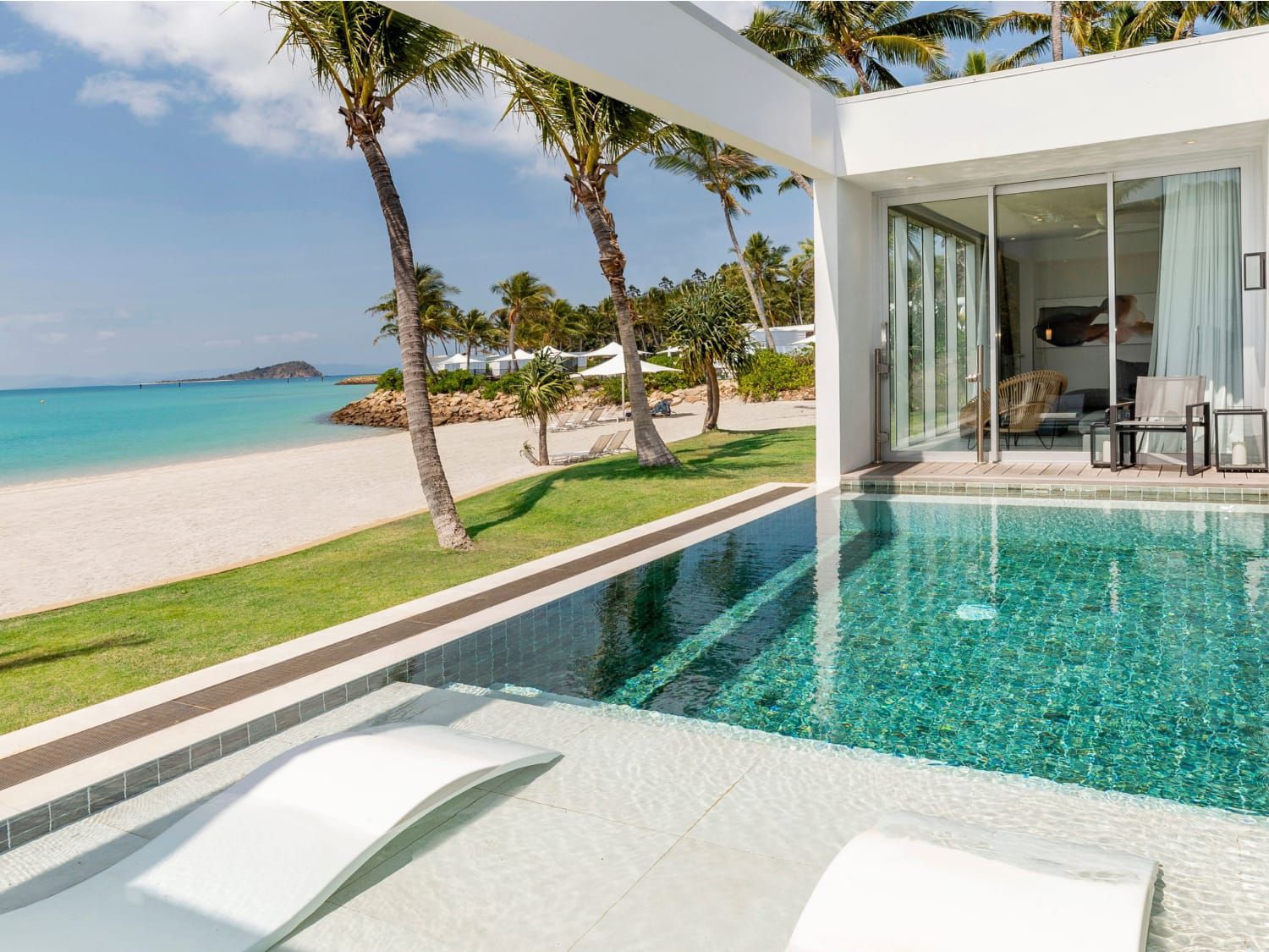 Sonnenuntergang am Pool