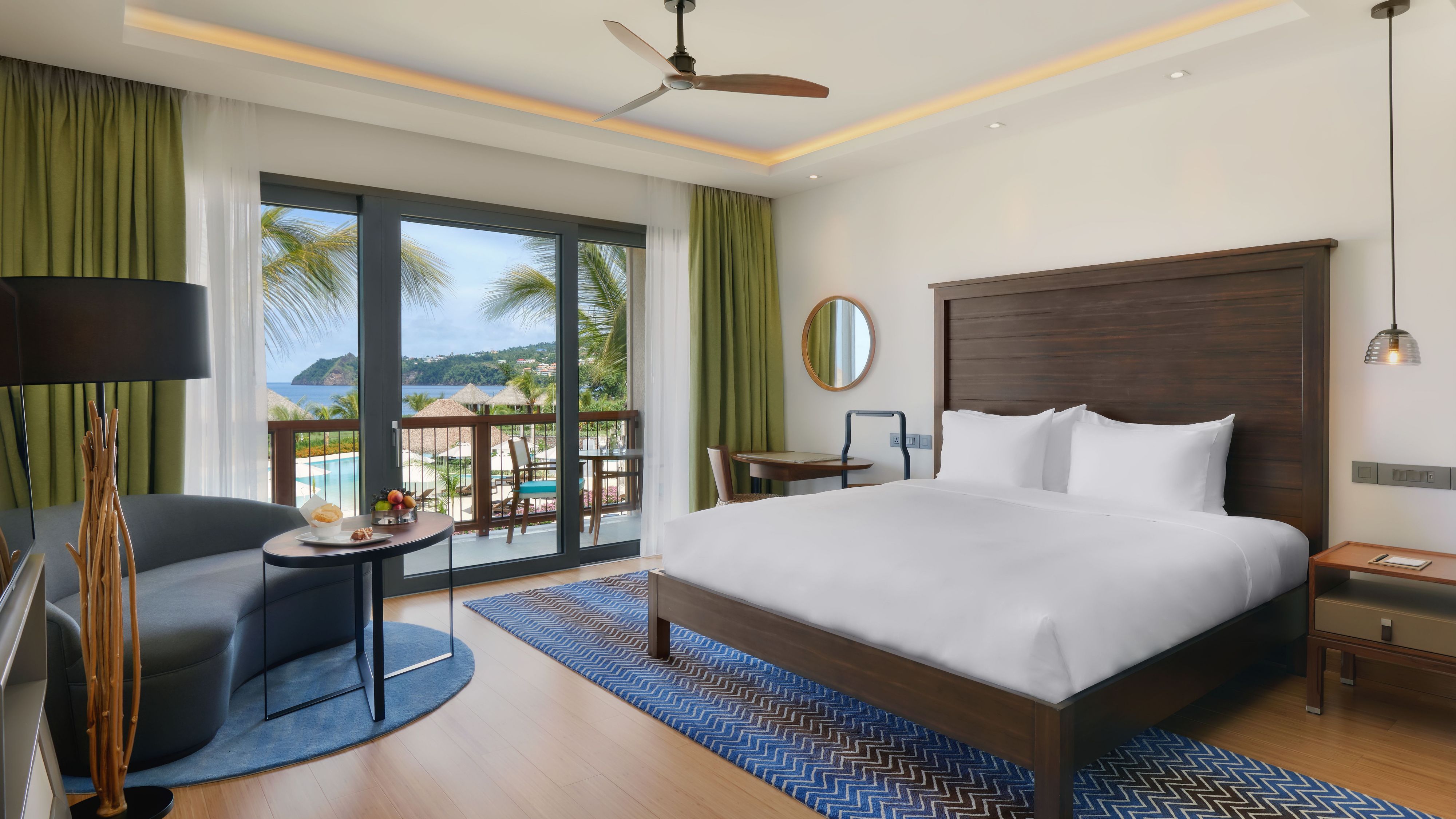 Relax in our guest rooms in Dominica, featuring King or Queen beds